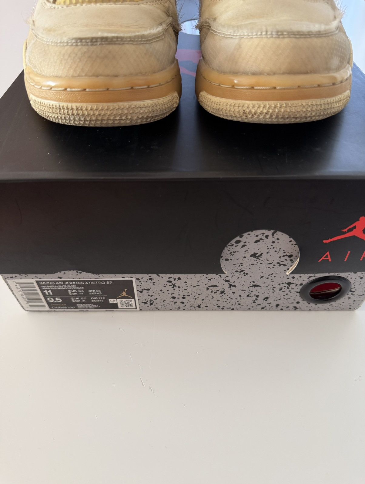 Jordan Brand × Off-White Off-White x Air Jordan 4 Retro SP Sail Size US 9.5 / EU 42-43 - 9 Thumbnail