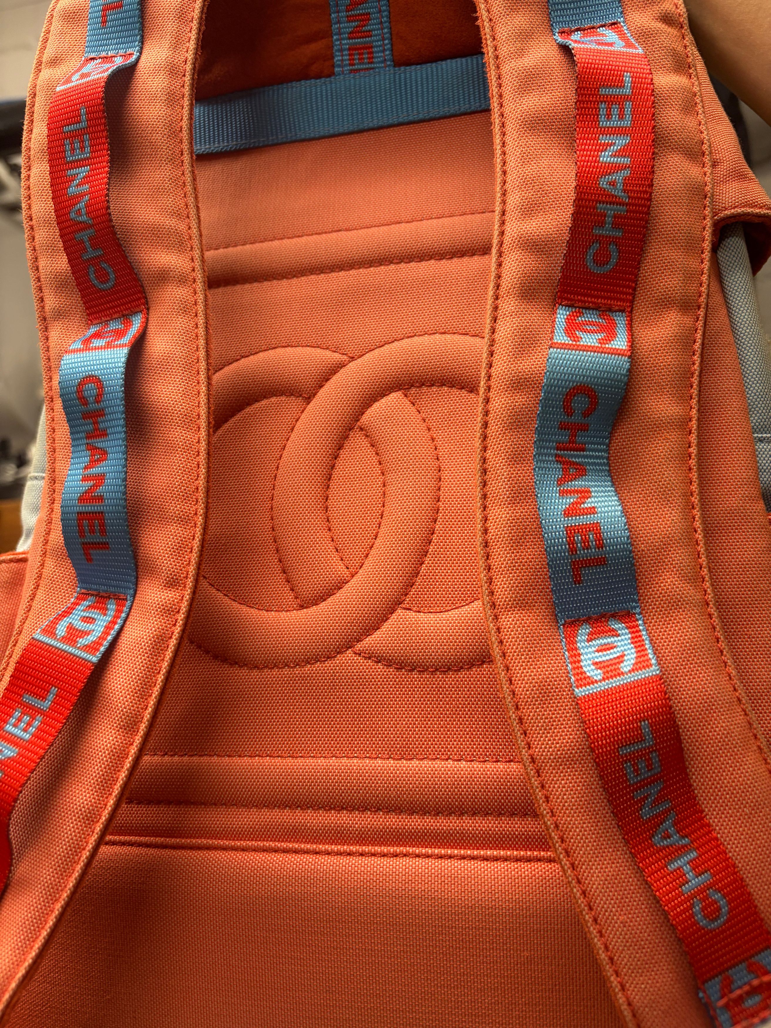 Chanel SS2002 Chanel Sport ‘Powder Blue/Orange’ Backpack Size ONE SIZE - 6 Thumbnail
