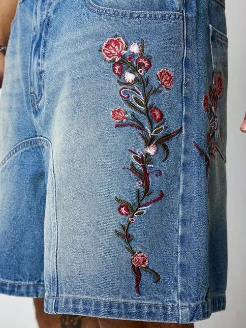 Jean × Vintage FLORAL vintage Y2K jeans denim shorts Size US 30 / EU 46 - 3 Thumbnail