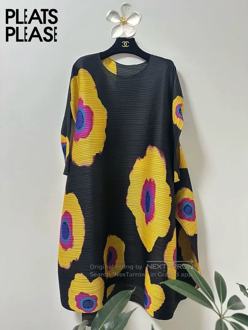 Issey Miyake Issey Miyake Gorgeous Sunflower Long Top Size XXL / US 16-18 / IT 52-54 - 1 Thumbnail