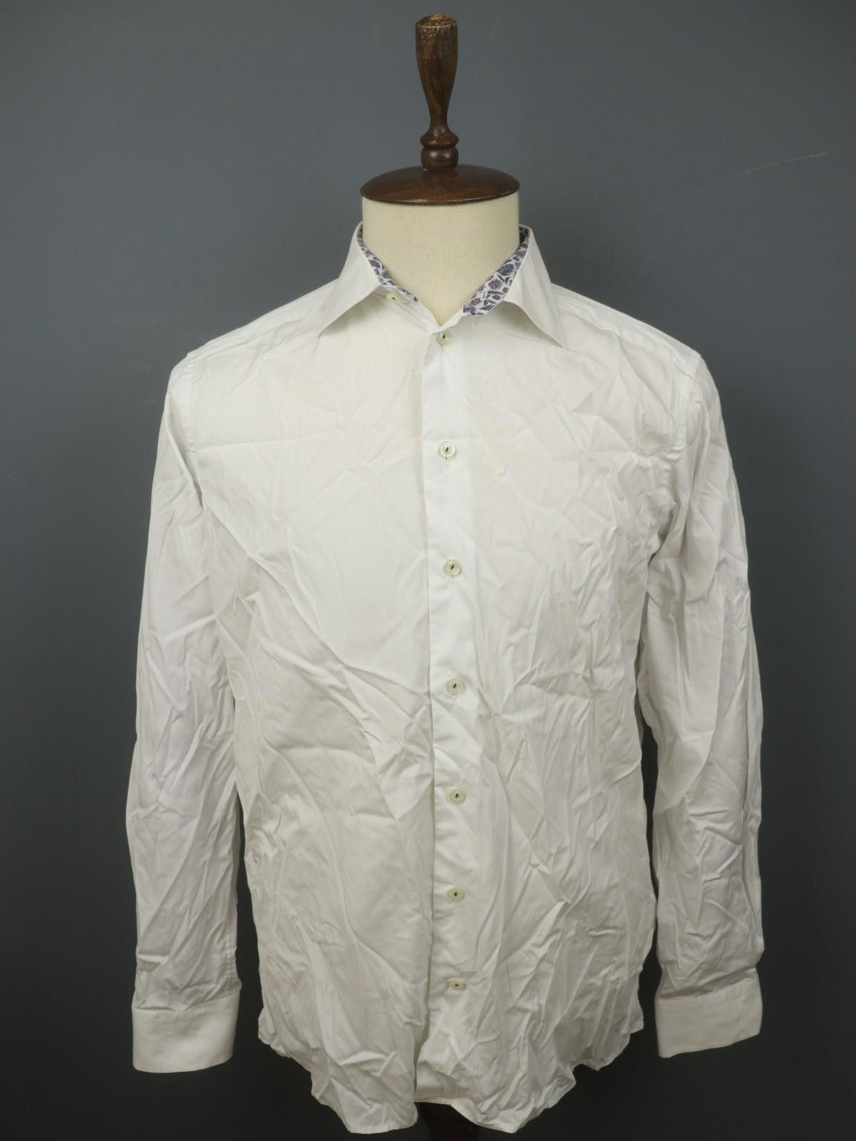 Eton Eton White 100% Cotton Collared Dress Shirt Size 42 Size 38R - 1 Thumbnail
