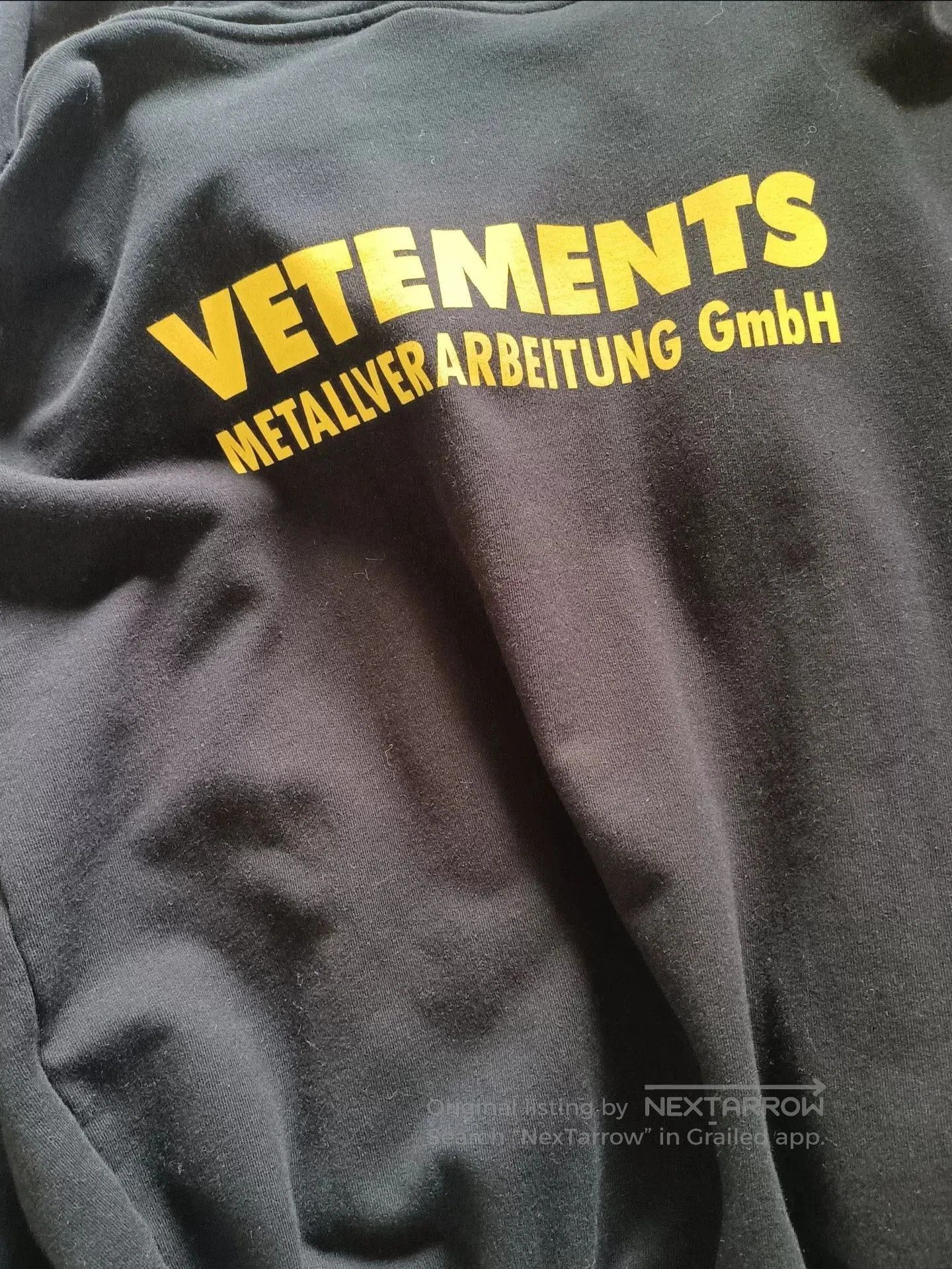 Vetements Back Letter Zip Hoodie.