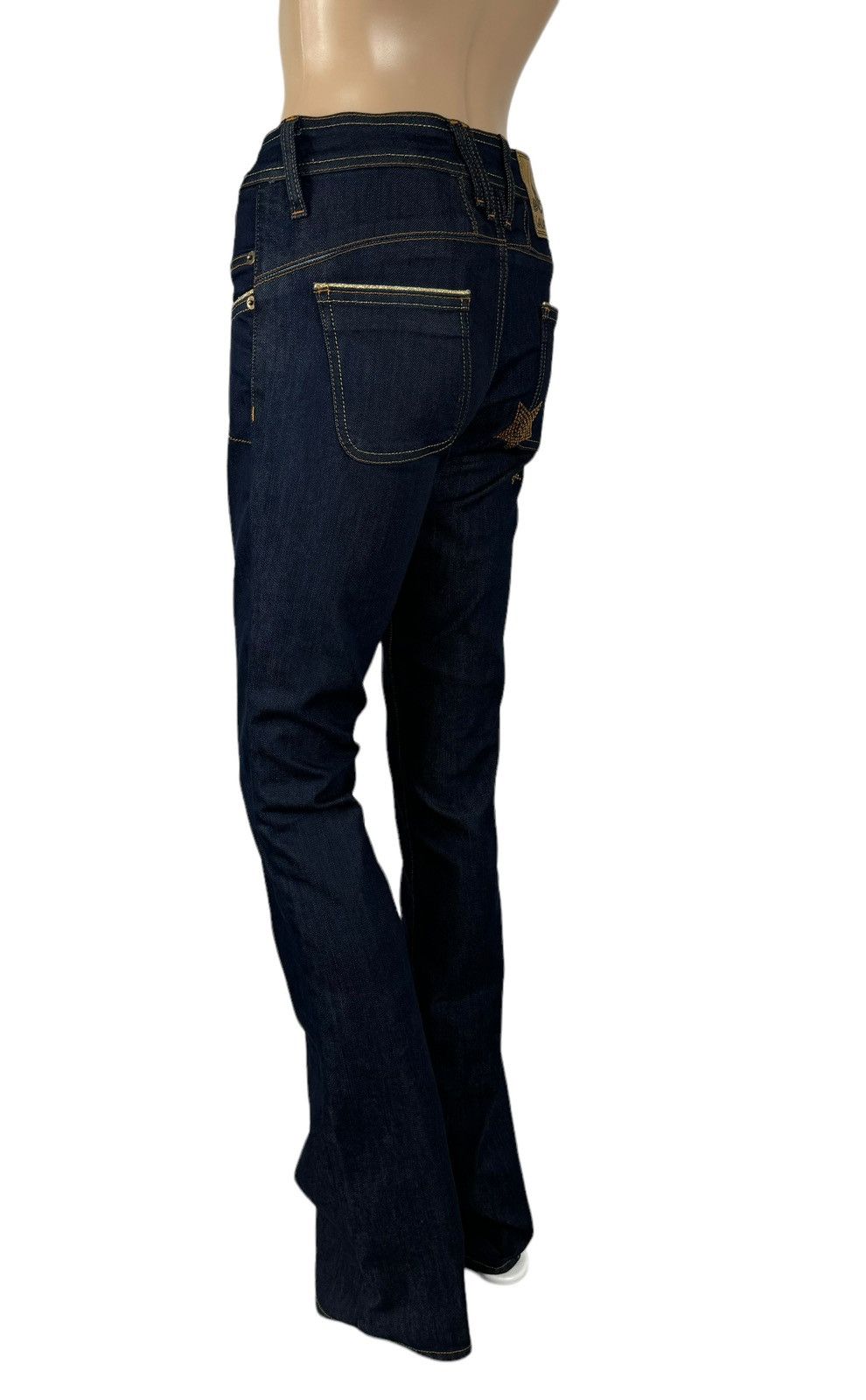 John Galliano Galliano Glitzy Jeans Bootcut Sequin Stars size 25 Size 25" / US 0 / IT 36 - 7 Thumbnail