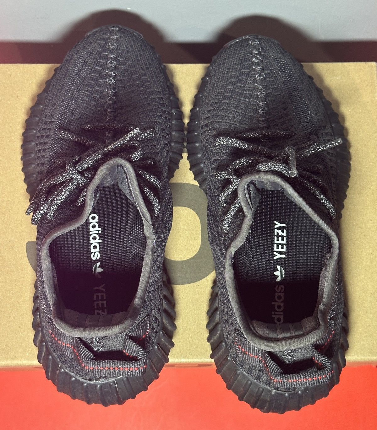 Yeezy Size 5 - Adidas Yeezy Boost 350 V2 Low Black Non-Reflective Size US 5 / EU 37 - 5 Thumbnail