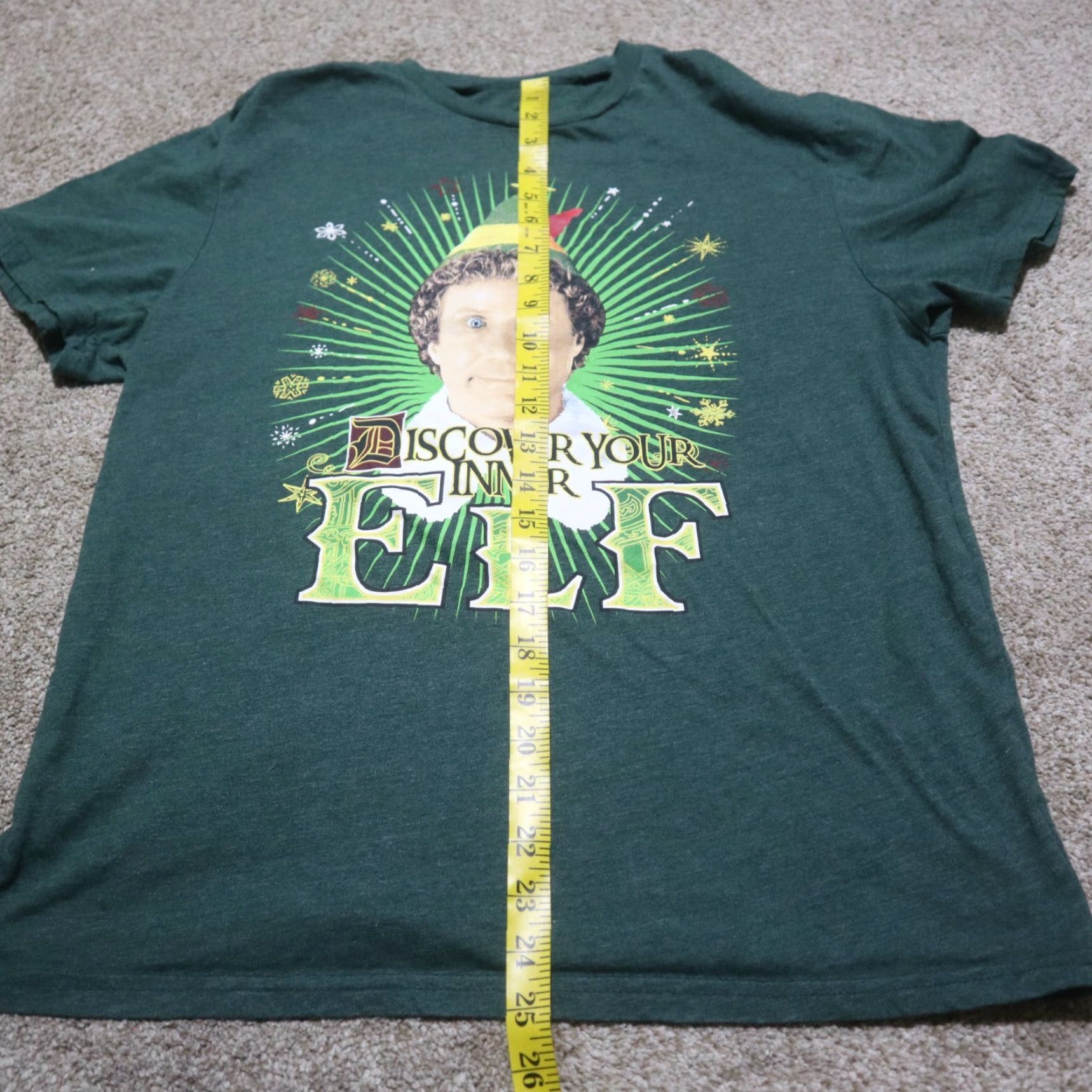 Vintage VINTAGE Elf Christmas T-Shirt Men Large Green Holiday Seasonal Mens Size US L / EU 52-54 / 3 - 6 Thumbnail