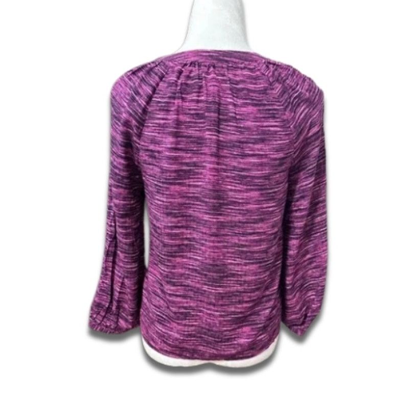 Other Melrose & Market Blouse Striped Long Sleeve Purple Womens XS Size XS / US 0-2 / IT 36-38 - 4 Thumbnail