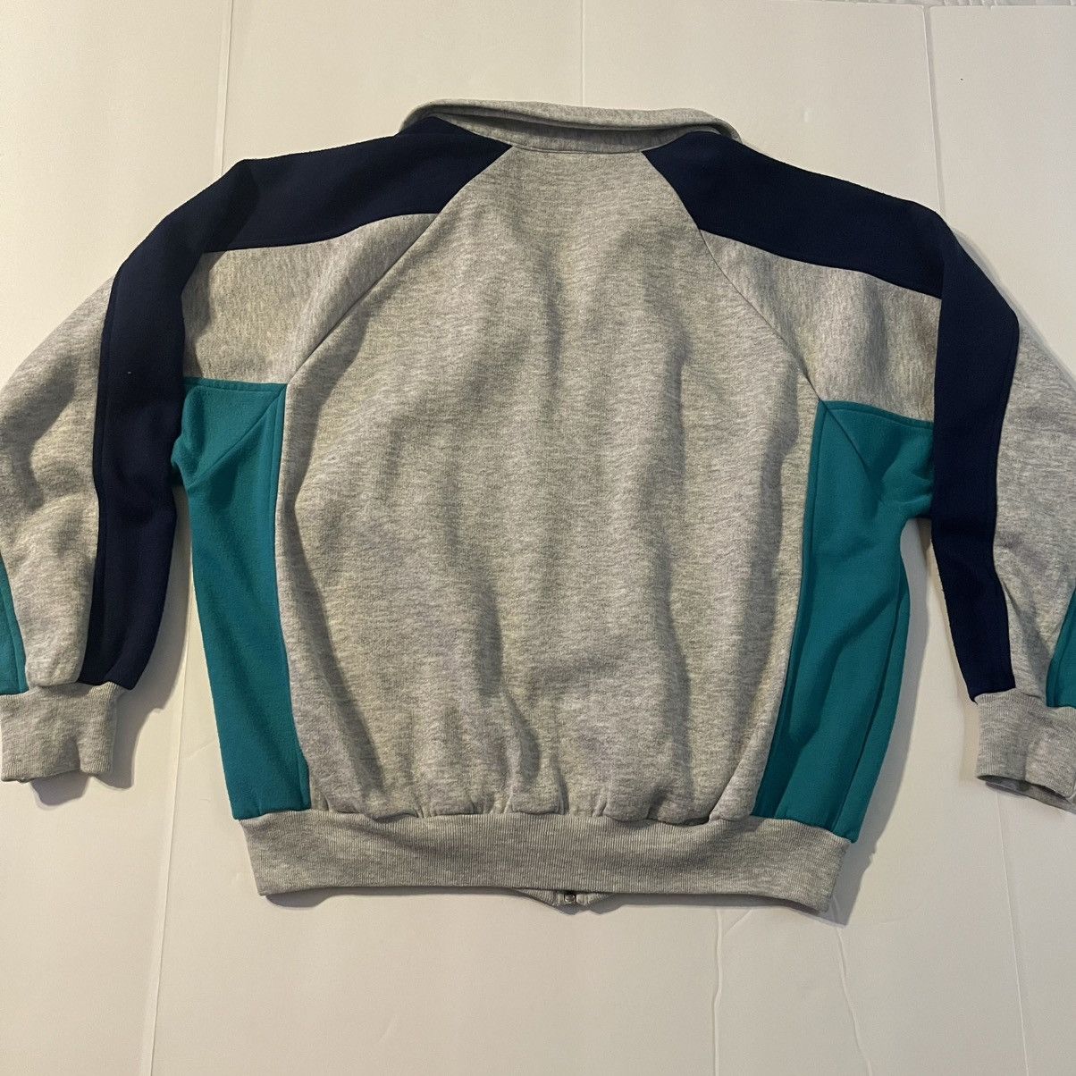 Adidas Vintage adidas Track Jacket Gray/Teal/Navy Trefoil Size US M / EU 48-50 / 2 - 5 Thumbnail