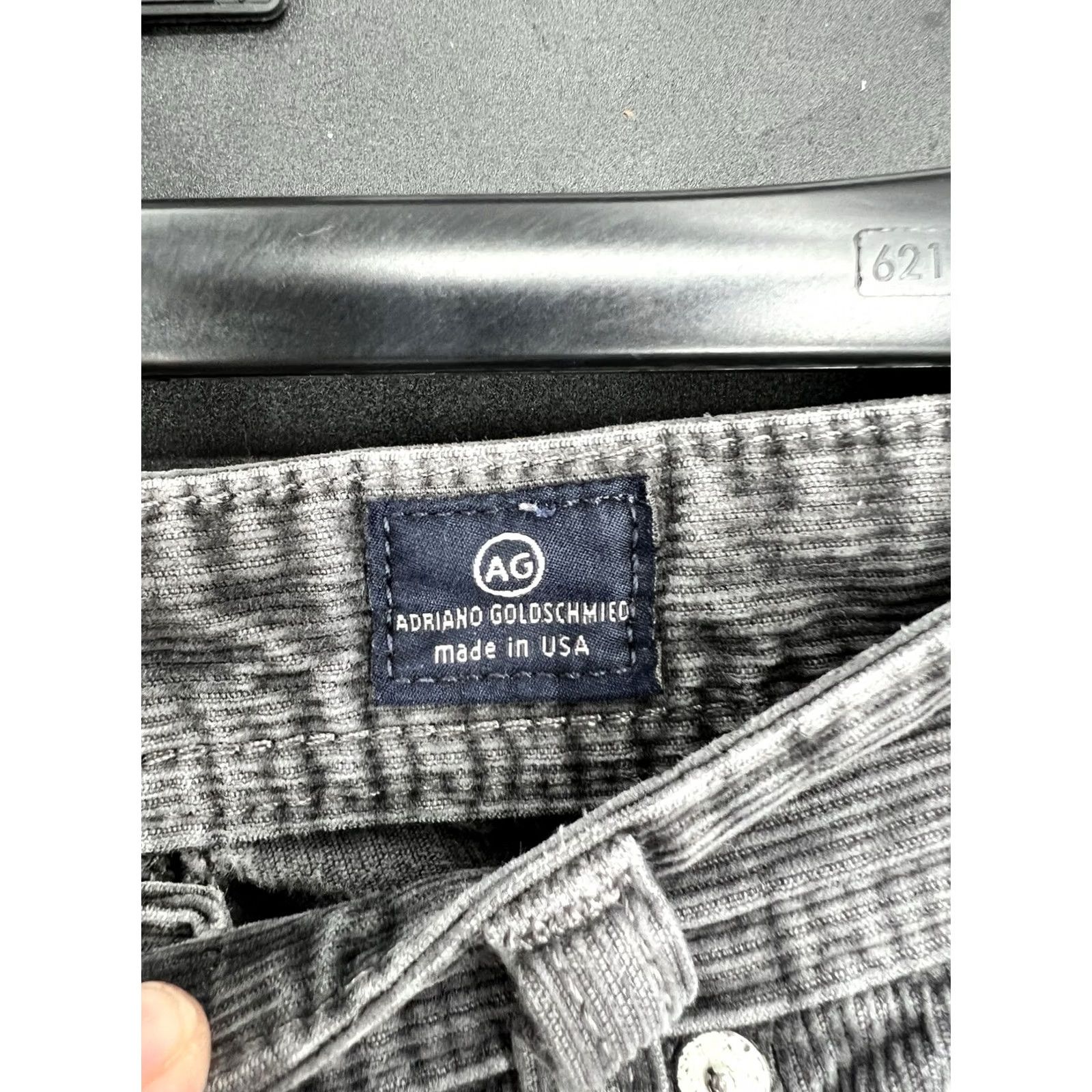 Vintage AG Adriano Goldschmied The Protege Corduroy Pants Men 34x33 Straight Leg Gray 5-Pocket USA Chino Size US 34 / EU 50 - 4 Thumbnail
