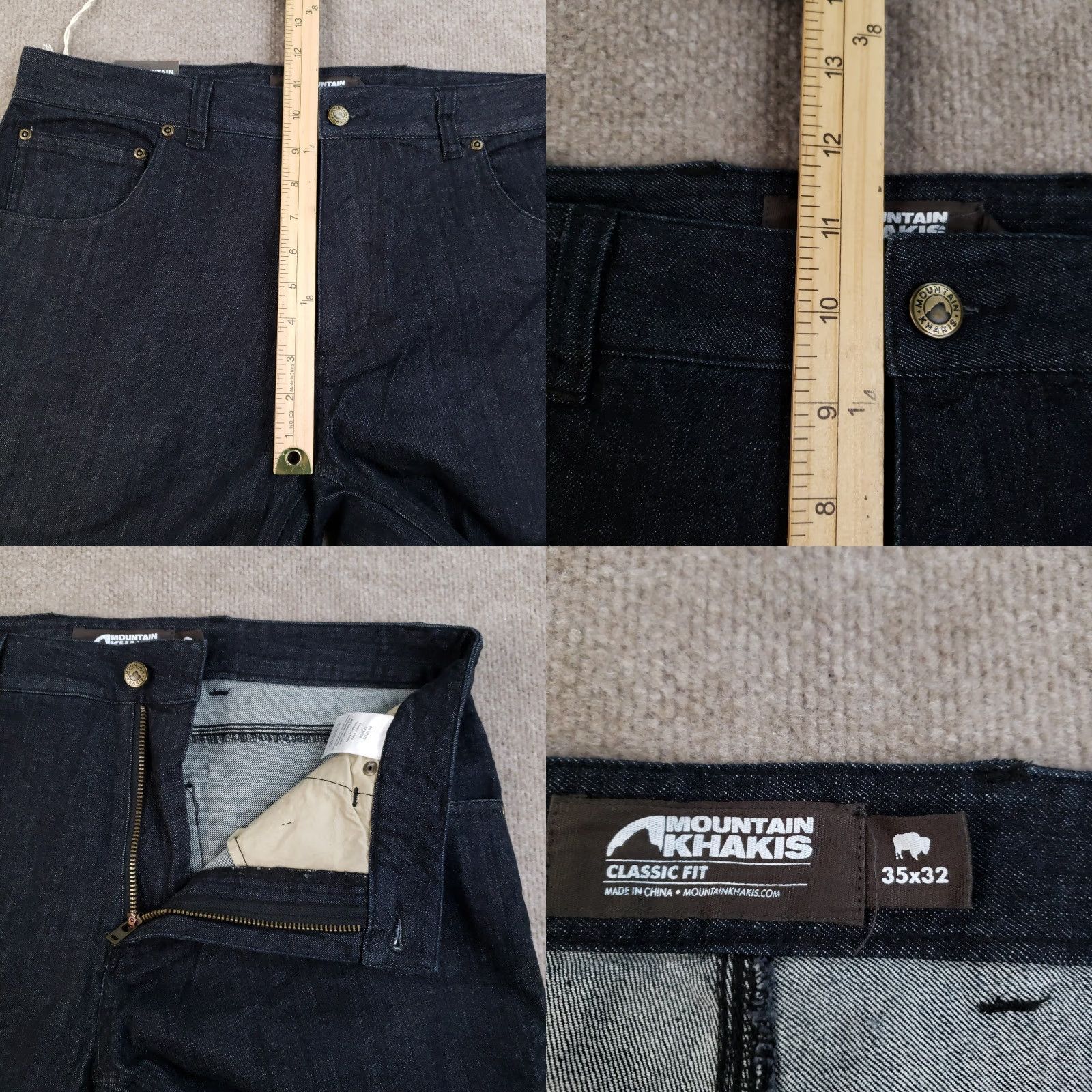 Mountain Khakis Mountain Khakis Jeans Mens 35x32 Blue Miter Classic Fit Stretch Dark Wash Mountain Khakis Jeans Mens 35x32 Blue Miter Classic Fit Stretch Dark Wash Size US 35 - 8 Thumbnail