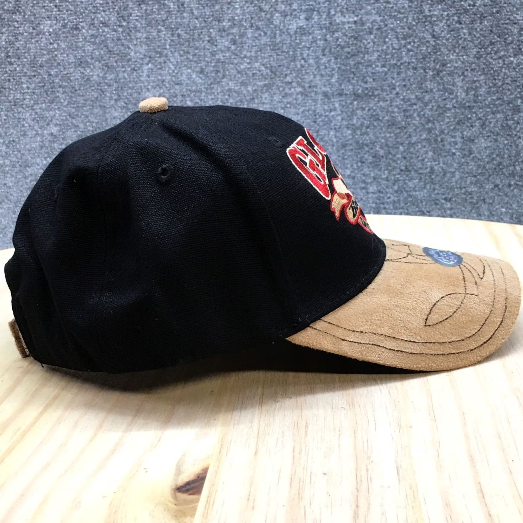 Vintage Capsmith Glory Bound Live To Ride Biker Baseball Cap Hat Mens OS Black Beige Embrodered Size ONE SIZE - 6 Thumbnail