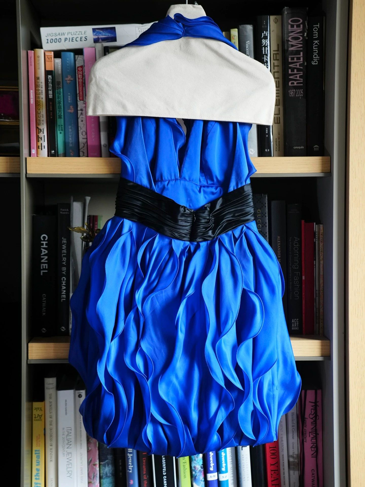 Other Marchesa Notte Royal Blue Silk Halter Neck Mini Dress Size S / US 4 / IT 40 - 7 Thumbnail
