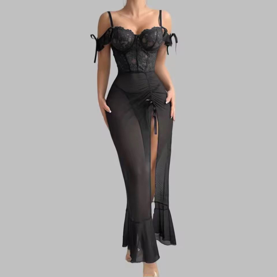 Other New Chic Black Sheer Floral Gown size M Size M / US 6-8 / IT 42-44 - 1 Thumbnail