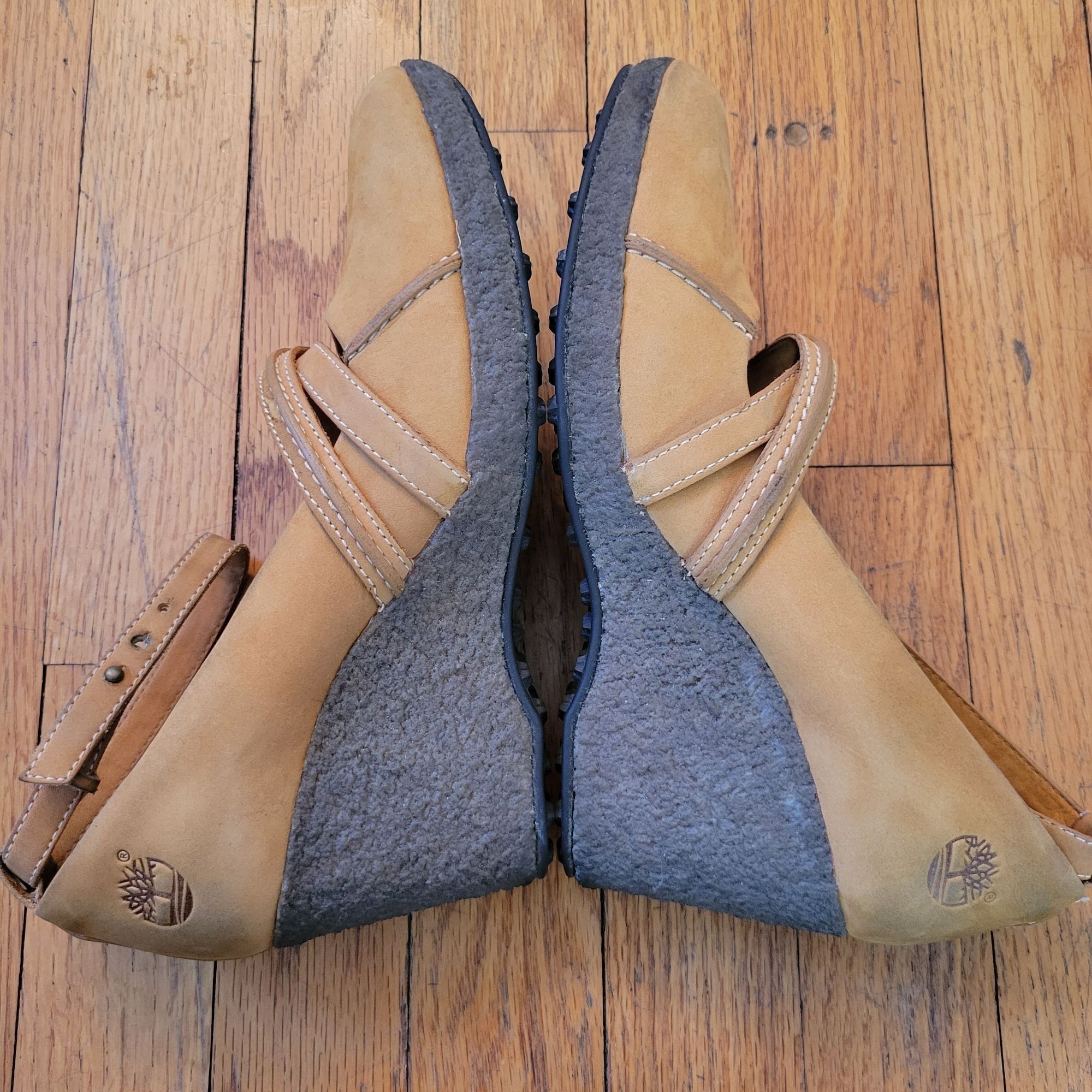 Timberland Timberland Leather Mary Jane Shoes 7.5M Beige Wedge Size US 7.5 / IT 37.5 - 6 Thumbnail