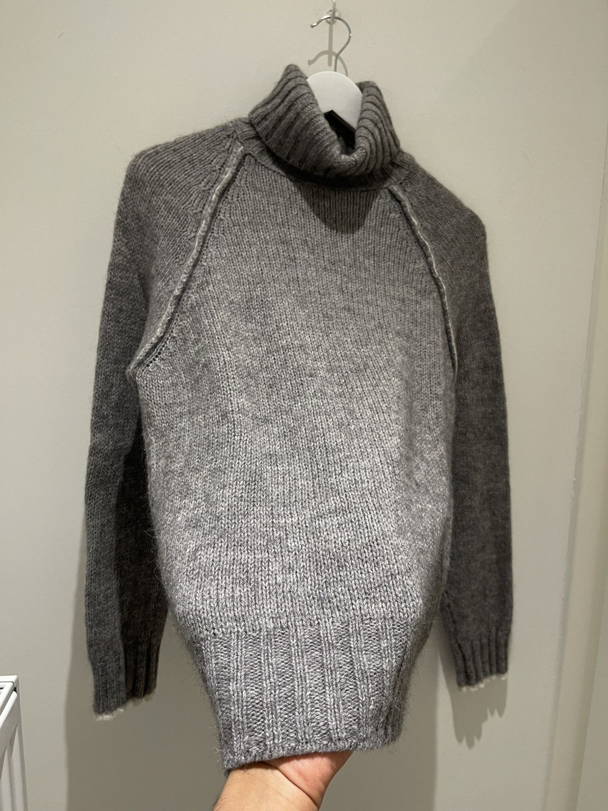 Neil Barrett Neil Barrett Fall 2003 Grey Alpaca Turtleneck Knitsweater Size US M / EU 48-50 / 2 - 4 Thumbnail