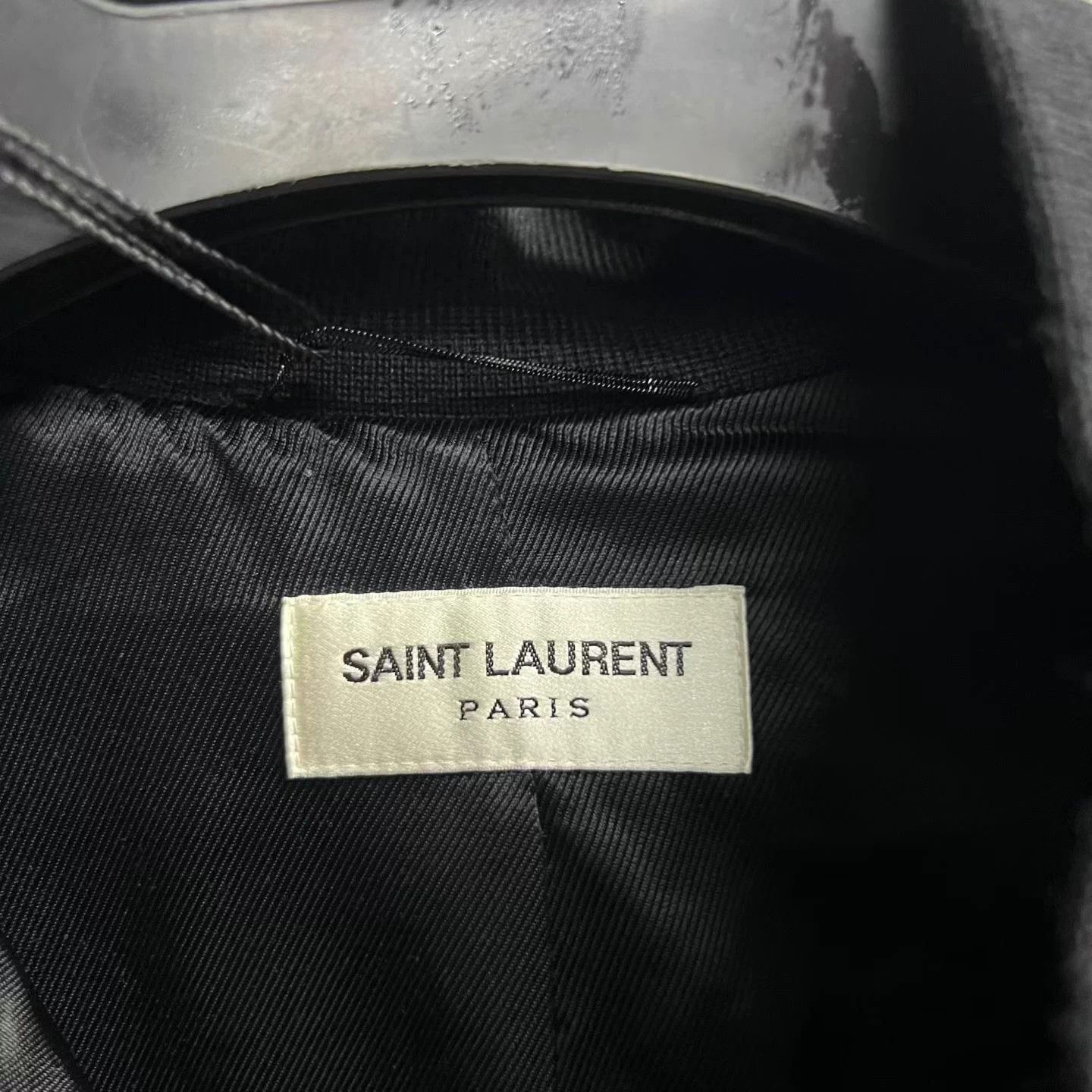 Saint Laurent Paris Saint Laurent Black Silk Shark Patch Jacket 38 Size XS / US 0-2 / IT 36-38 - 5 Thumbnail
