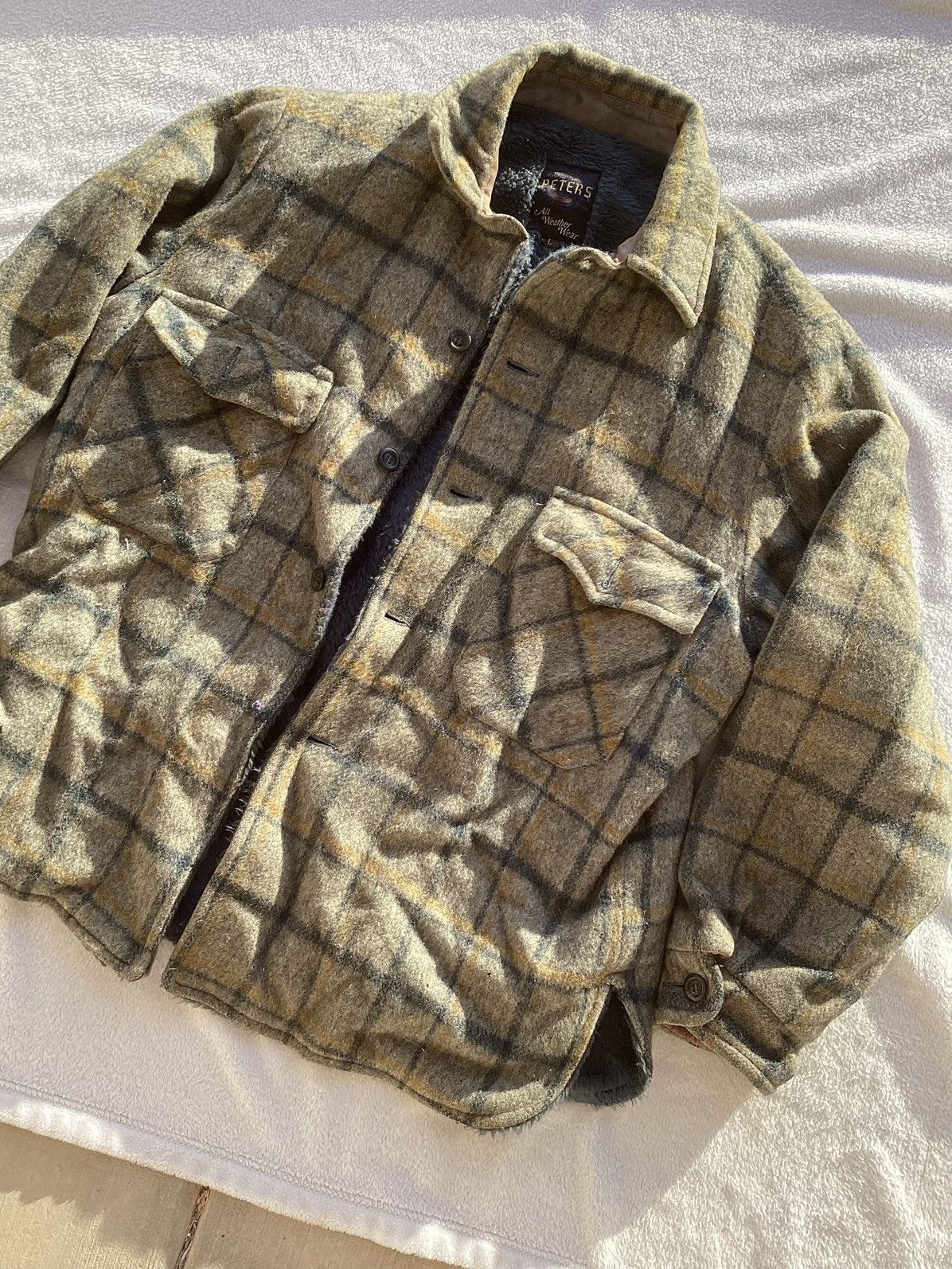 Other Vtg 70s/80s peters sportswear plaid wool all weather jacket Size US L / EU 52-54 / 3 - 2 Thumbnail