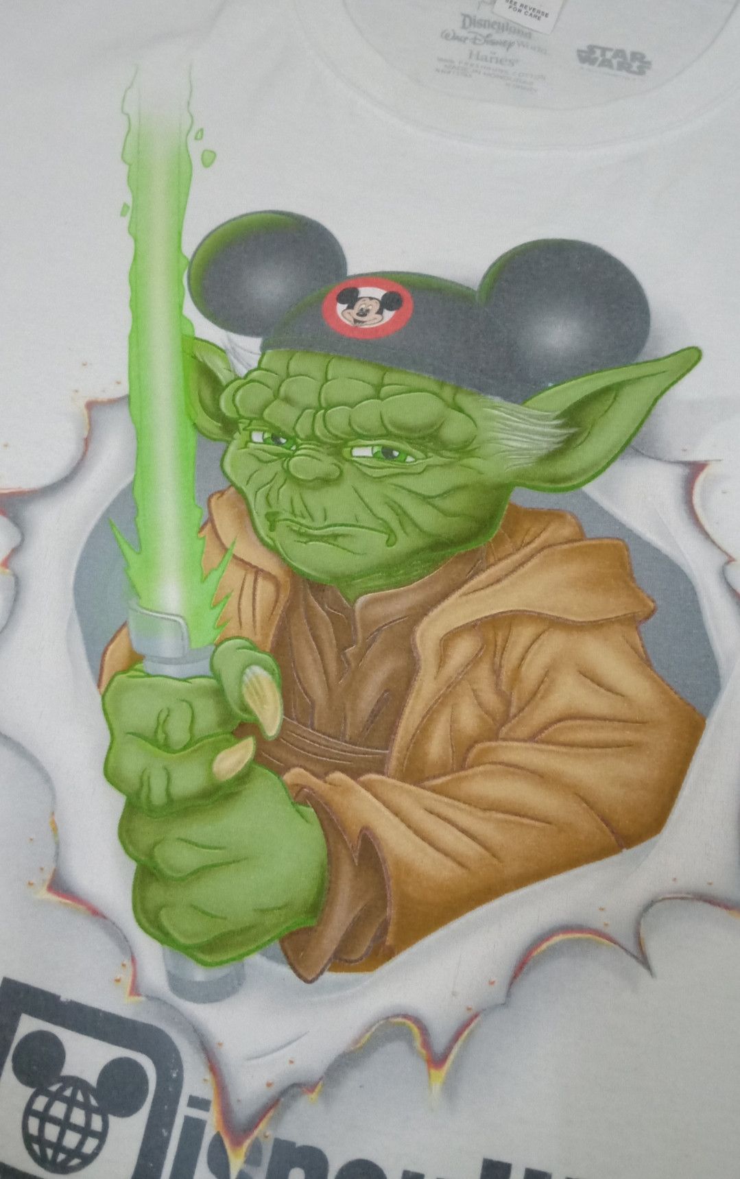 Cartoon Network × Disney × Star Wars Walt Disney World x Starwars : Yoda Mirror Print T-shirt Size US L / EU 52-54 / 3 - 5 Thumbnail