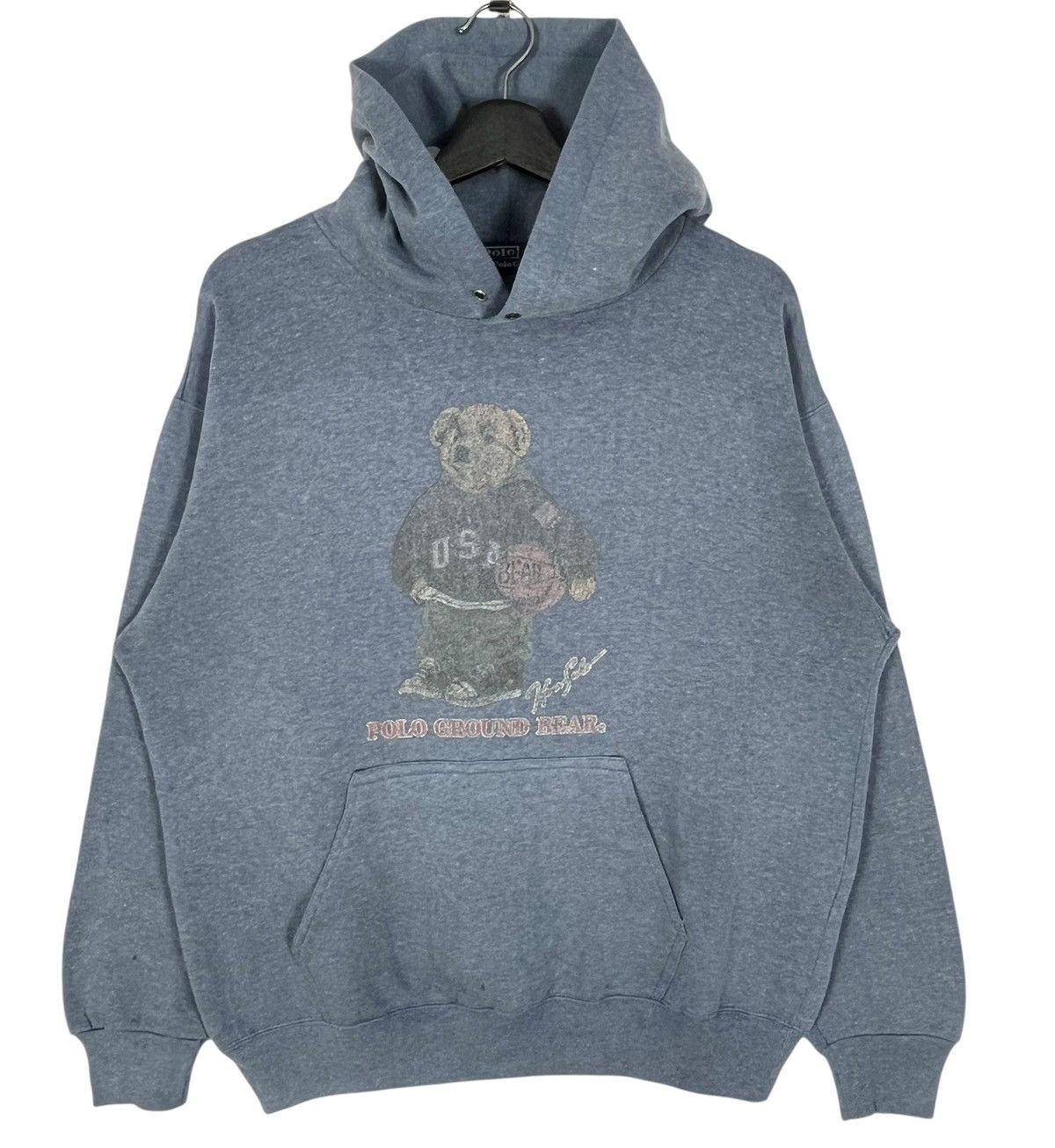 Polo Ralph Lauren × Ralph Lauren Vintage Ralph Lauren Polo Ground Bear Pullover Hoodie Size US M / EU 48-50 / 2 - 1 Thumbnail