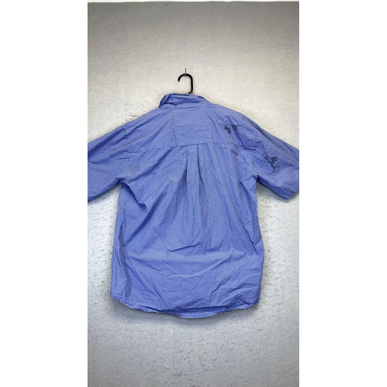 Wrangler Wrangler George Strait Shirt Mens XL Blue Check Short Sleeve Button Up Western with Pockets Embroidered GS Star Size US XL / EU 56 / 4 - 7 Thumbnail