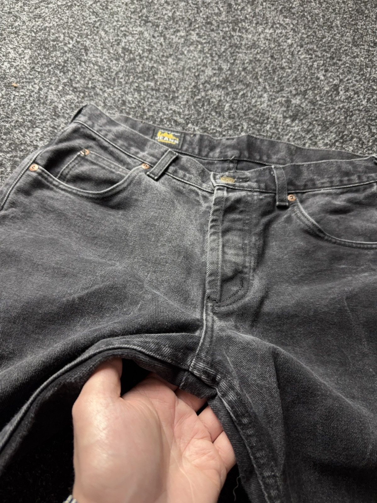 Lee Vintage 00s USA Lee Black Jeans Straight Fit Y2K Faded Size US 31 - 9 Thumbnail