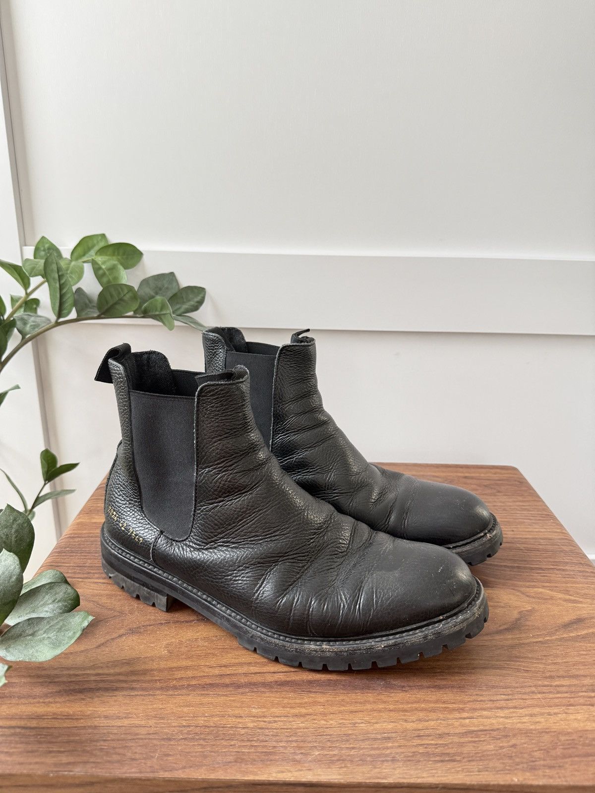 Common Projects Black Winter Chelsea Boots Size US 9 / EU 42 - 1 Thumbnail