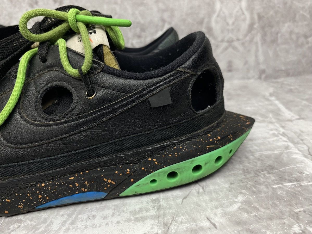 Nike × Off-White Nike Blazer Low Off-White Black Electro Green Size US 8.5 / EU 41-42 - 7 Thumbnail