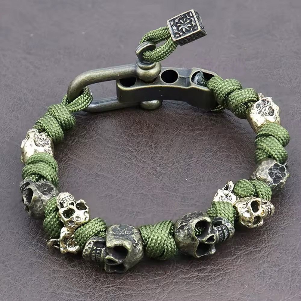 Vintage Punk Gothic Skull Skeleton Bracelet Size ONE SIZE - 1 Thumbnail