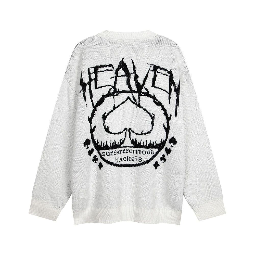 Vintage Men's loose casual high street jacquard crew neck sweater Size US M / EU 48-50 / 2 - 2 Thumbnail