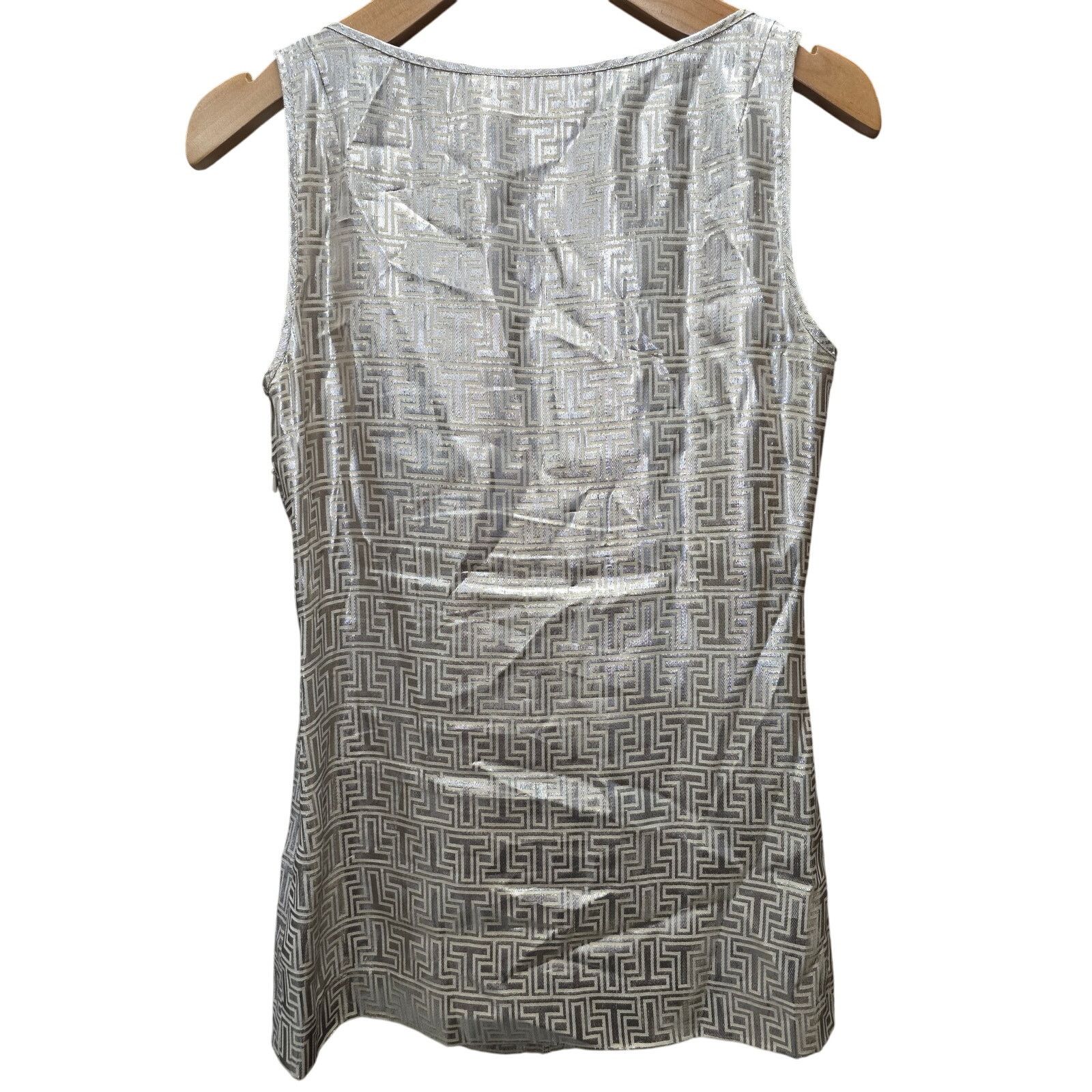 Tory Burch Tory Burch, Gold & Silver Metallic Sleeveless Top, Size 4 Size S / US 4 / IT 40 - 2 Thumbnail