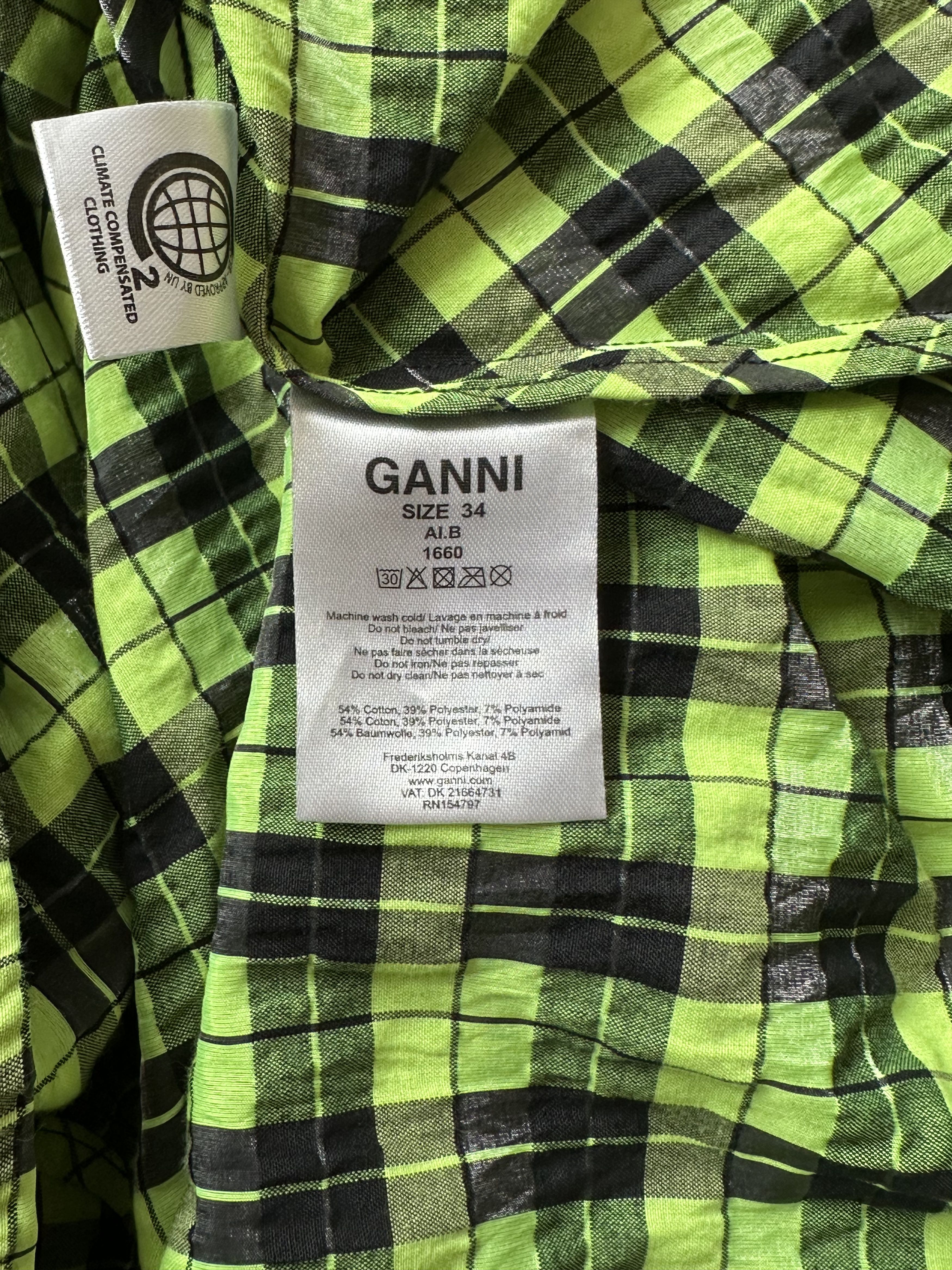 Ganni Ganni Plaid Print Cute Mini Dress Size XXS / US 00 / IT 34 - 6 Thumbnail