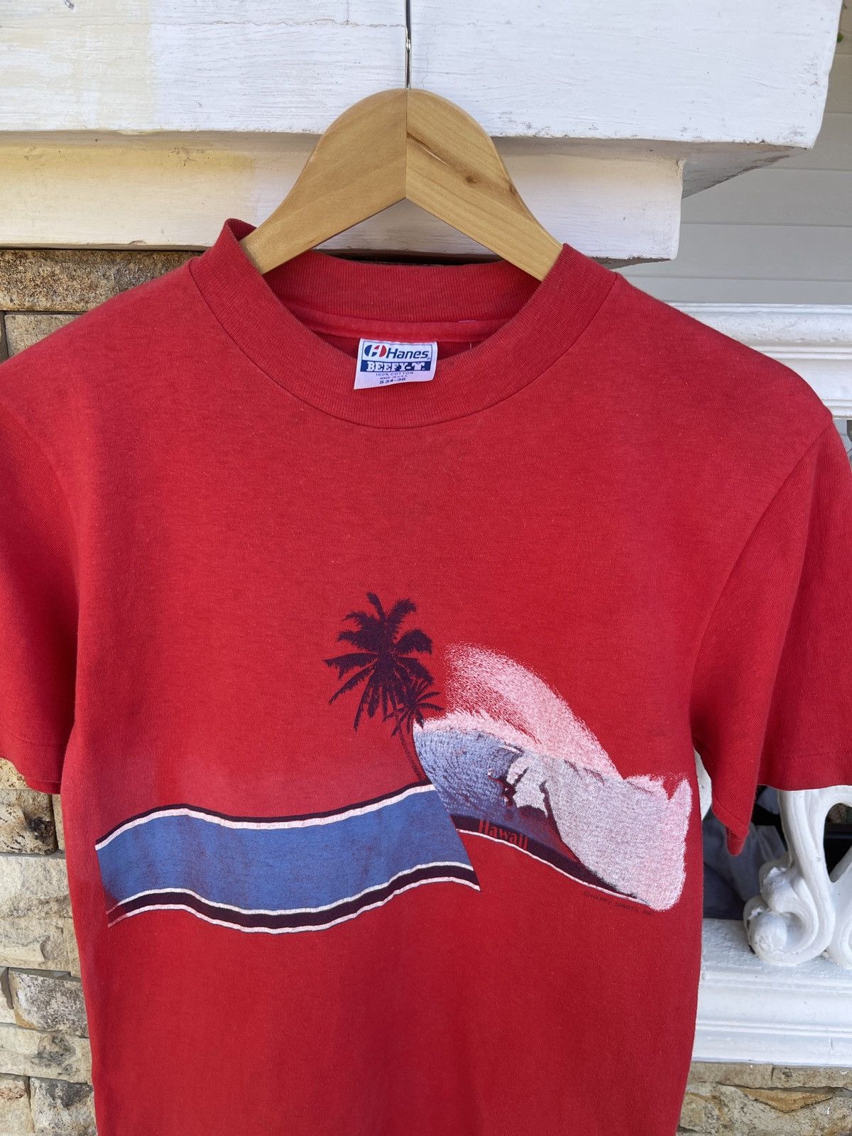 Vintage LastDrop🔥Rare🔥Vintage 80s Hawaii Hanes Single Stitch T-Shirt Size US S / EU 44-46 / 1 - 2 Thumbnail