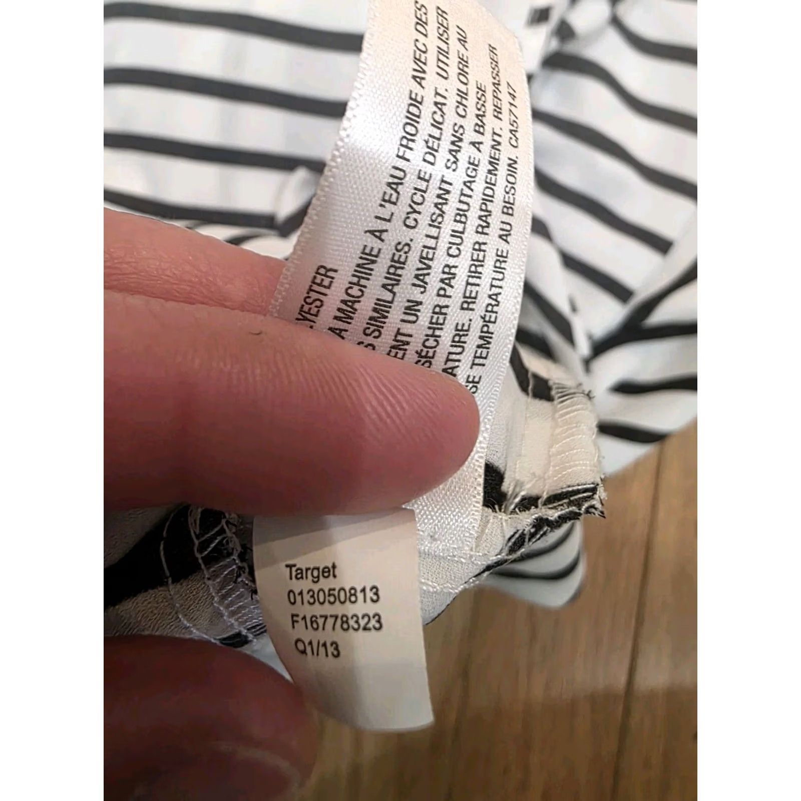Mossimo Mossimo Large Black and White Striped Poncho Swim Cover Up Women L White Striped Beach Cover Up Size ONE SIZE - 7 Thumbnail