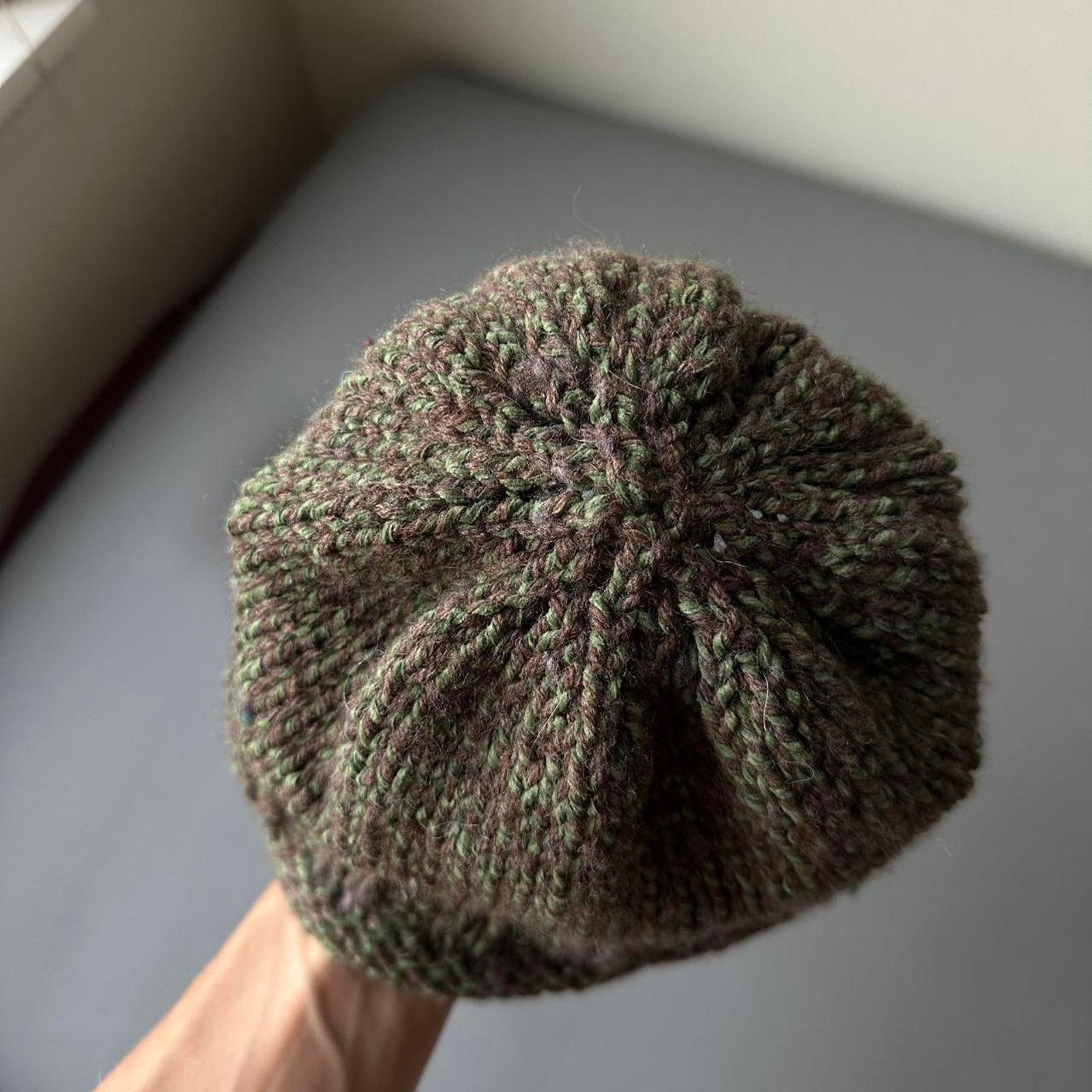 Vintage Vintage Mint Brown Green Crochet Grandma Beanie Hat Cap Size ONE SIZE - 6 Thumbnail