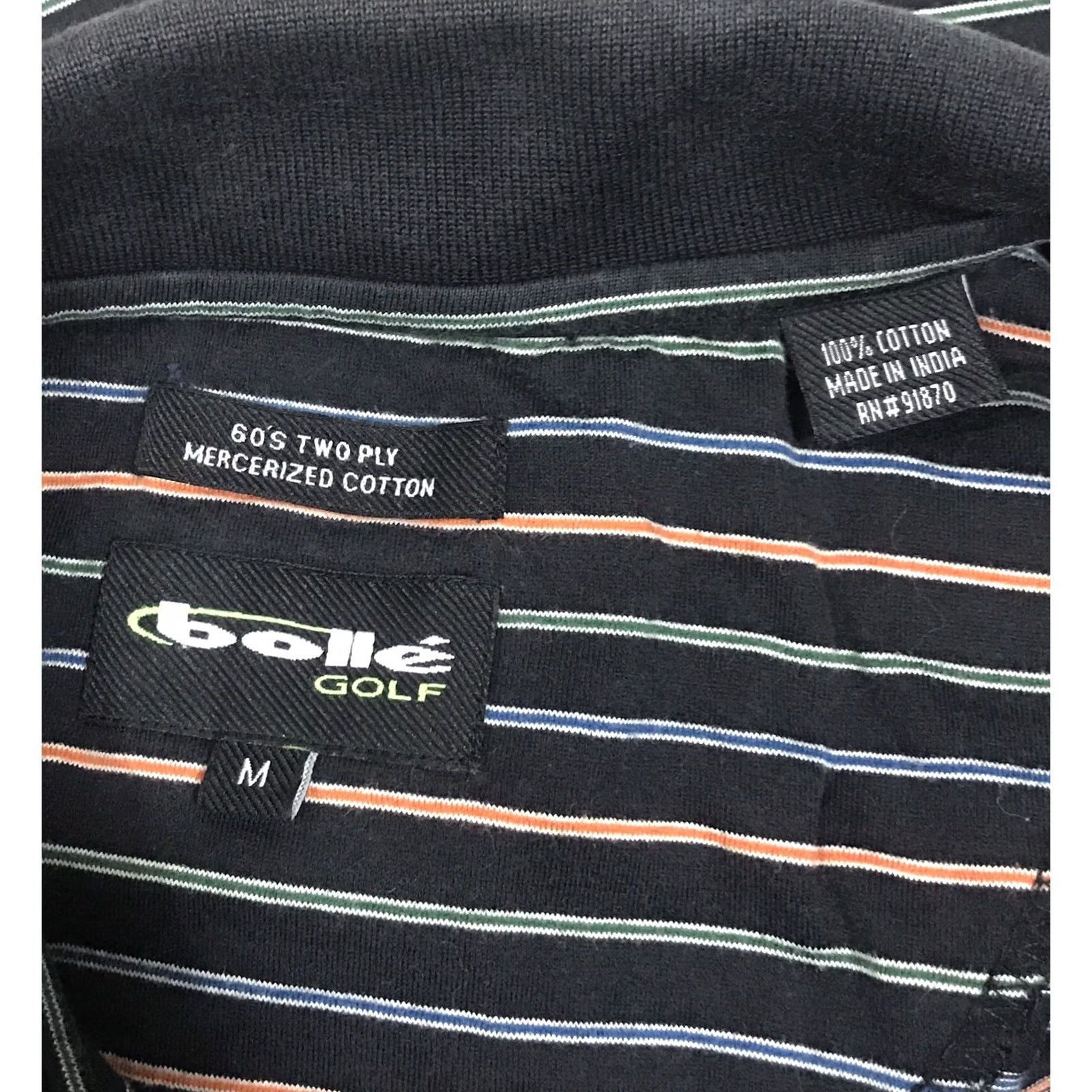 Vintage Vintage Bollé Golf Short Sleeve Polo Shirt Mens Size M Striped - Pre-Owned - India Size US M / EU 48-50 / 2 - 6 Thumbnail