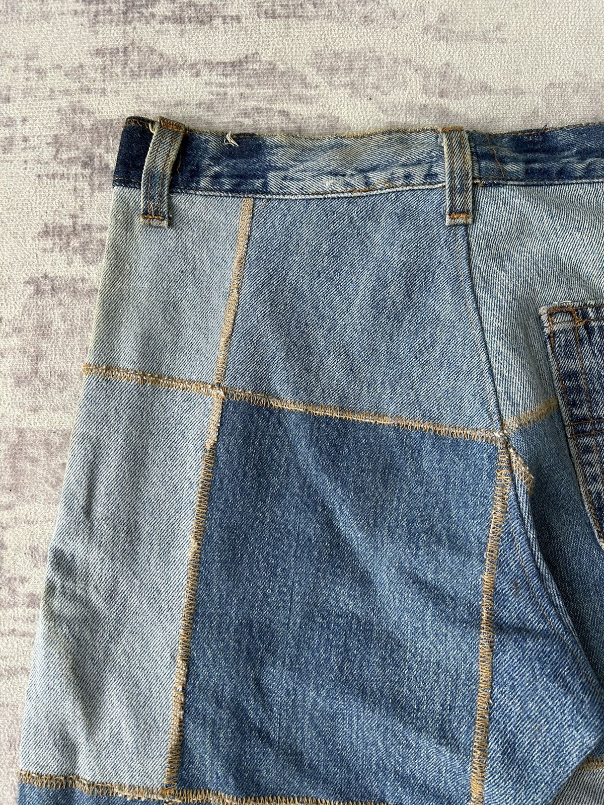 If Six Was Nine Y2k Patchwork Flared Denim Size US 28 / EU 44 - 14 Thumbnail