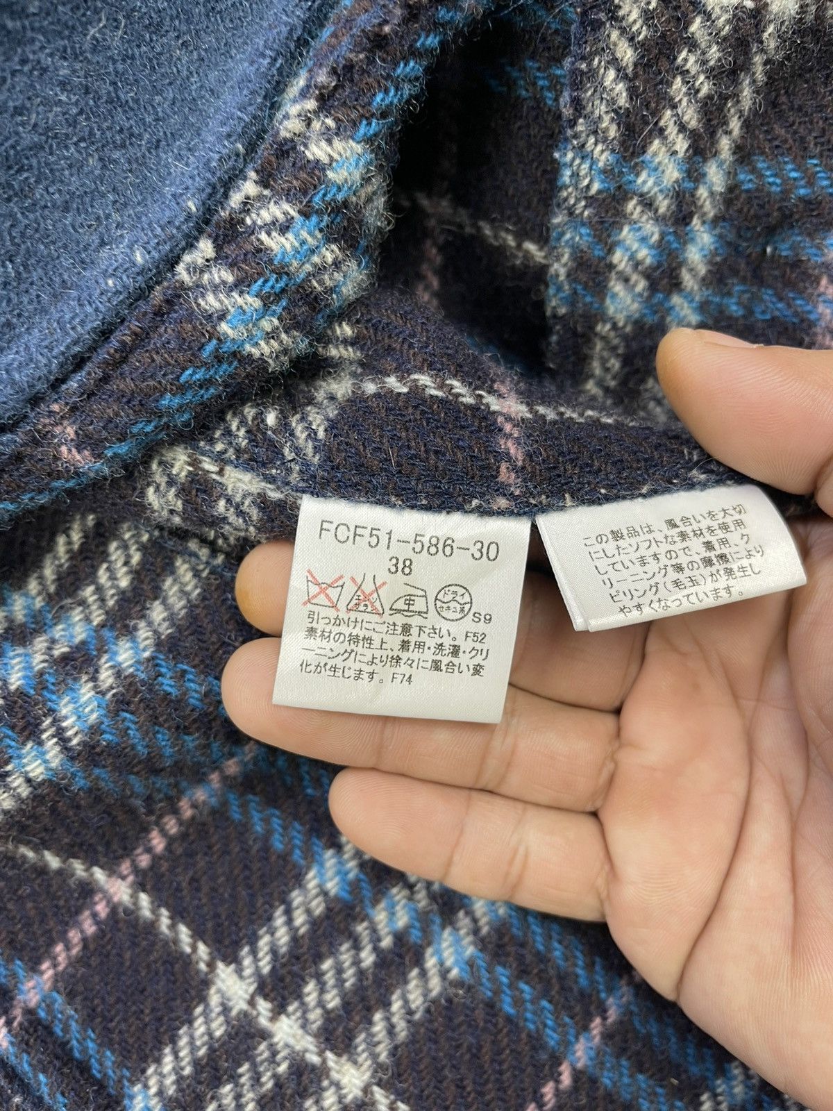 Burberry Burberry Blue Label Checked Double Breasted Peacoat Size XS / US 0-2 / IT 36-38 - 14 Thumbnail