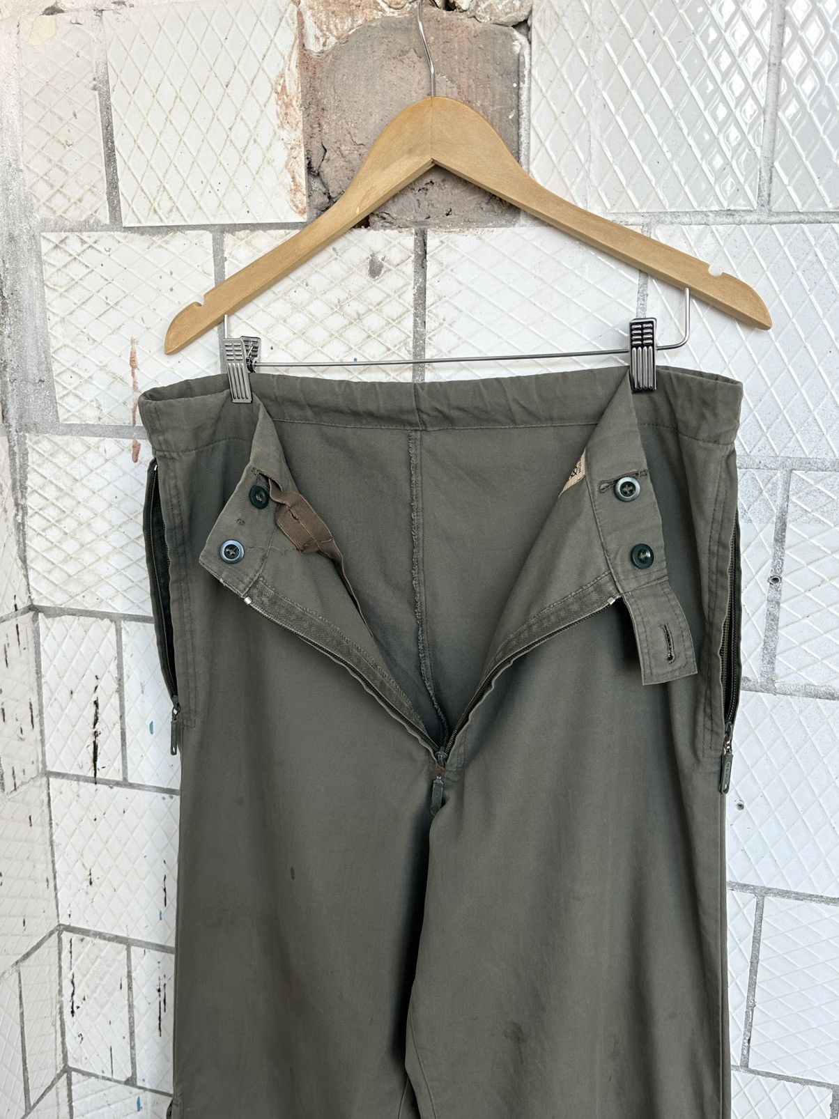 If Six Was Nine Vintage Military Khaki Zipper Cotton Pants Size US 32 / EU 48 - 6 Thumbnail