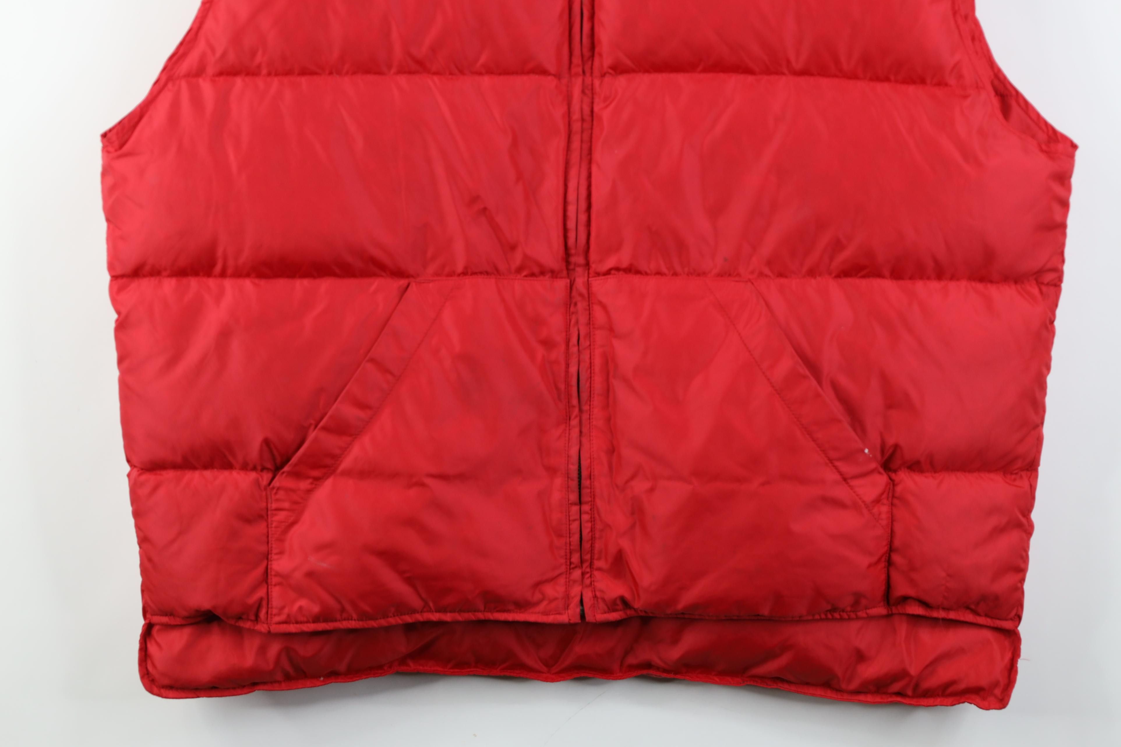 Eddie Bauer Vintage 90s Eddie Bauer Goose Down Puffer Vest Jacket Red Size US XL / EU 56 / 4 - 3 Thumbnail
