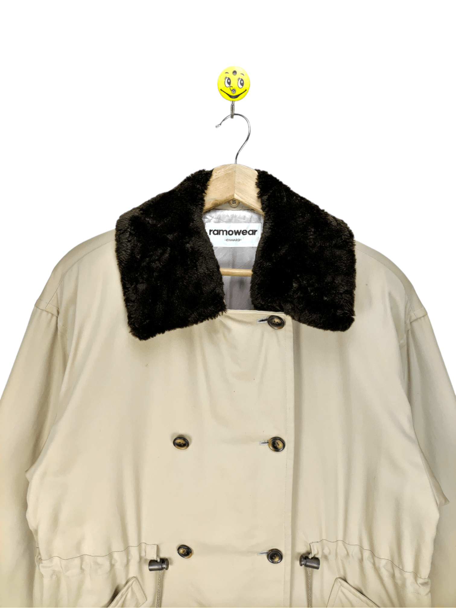 Japanese Brand × Vintage Steals🔥Vintage Wool Coat Double Breast by Ramowear Size L / US 10 / IT 46 - 6 Thumbnail