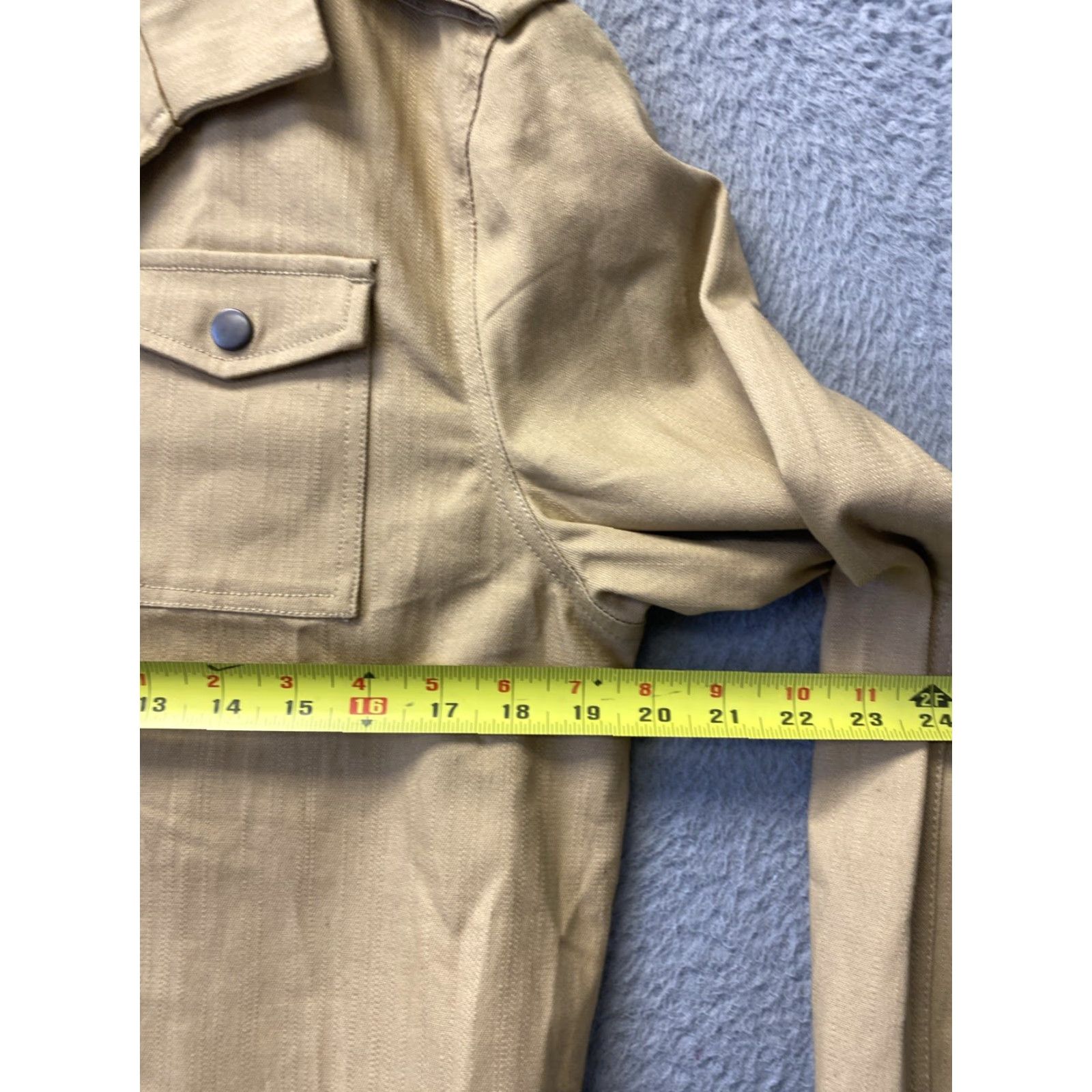 Vintage VINTAGE XXX Rude Jacket Womens Large Gold Cropped Denim Trucker NWT /0325 Size L / US 10 / IT 46 - 6 Thumbnail