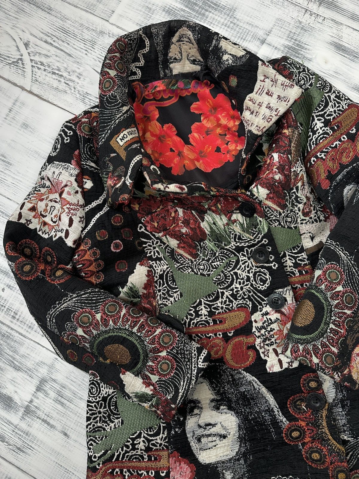 Desigual DESIGUAL Multicolor Jacquard Pattern Women’s Coat size 46 Size L / US 10 / IT 46 - 7 Thumbnail