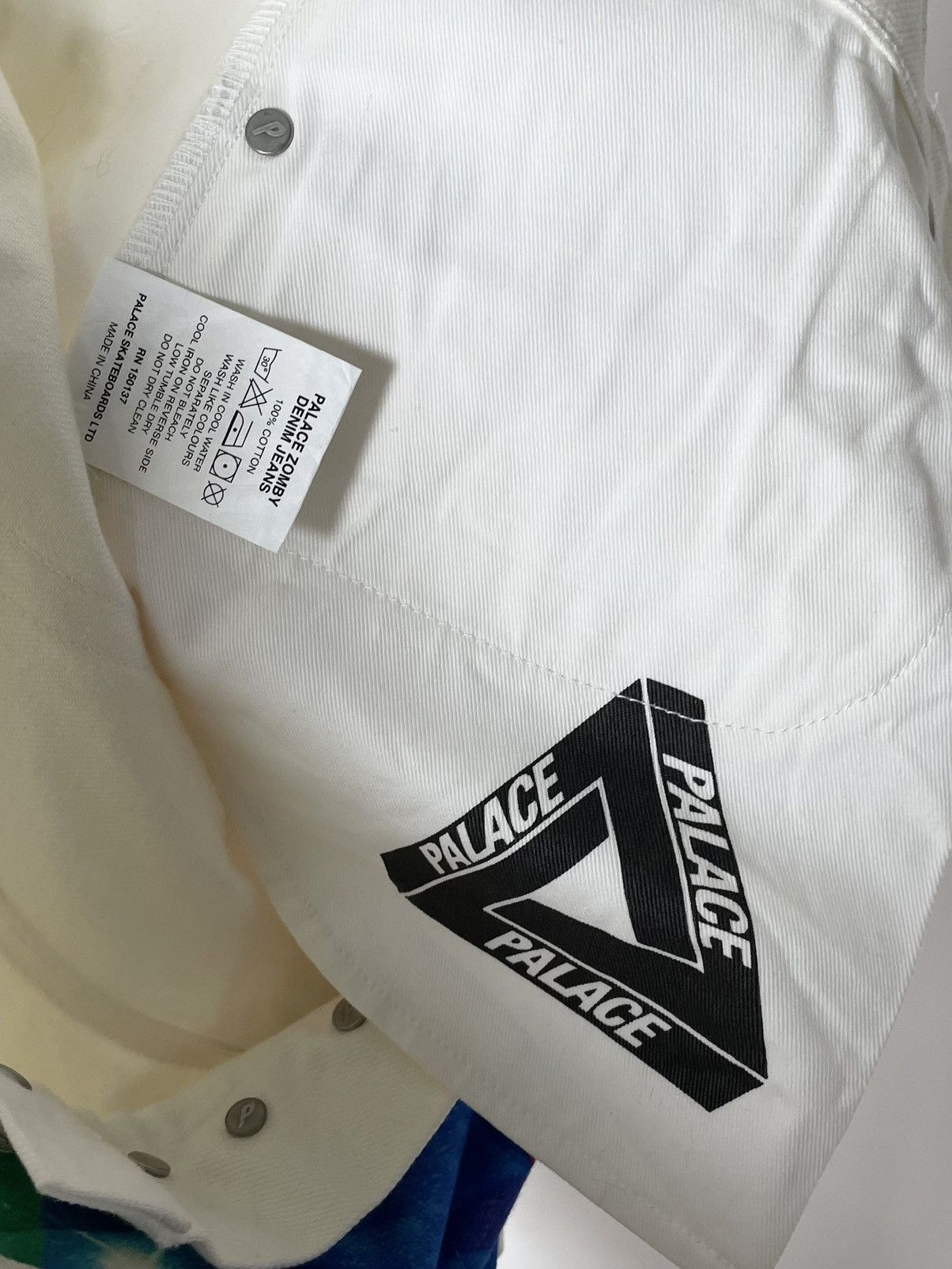 Palace Palace x Zomby DJ Graphic Printed Jeans Supreme White Pants Size US 34 / EU 50 - 17 Thumbnail