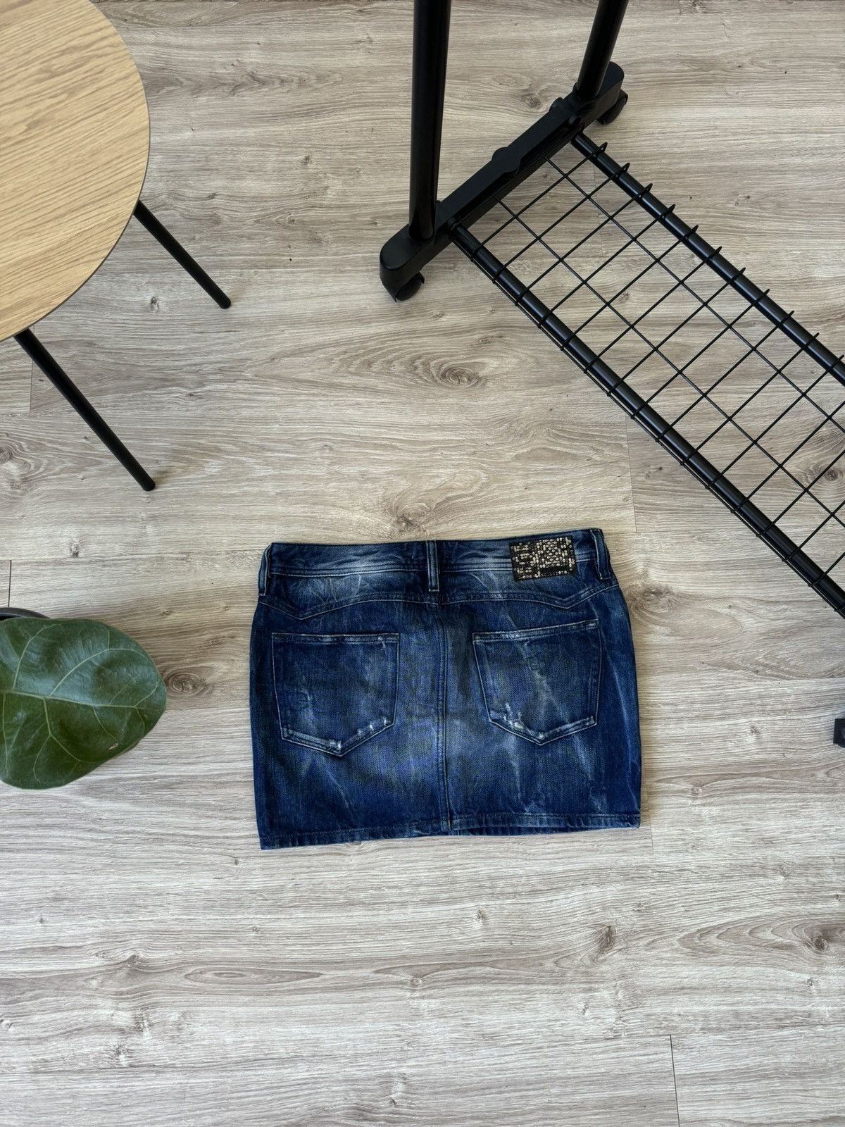 Diesel Vintage Y2K Diesel Japanese Style Wash Denim Mini Skirt Size 29" - 3 Thumbnail