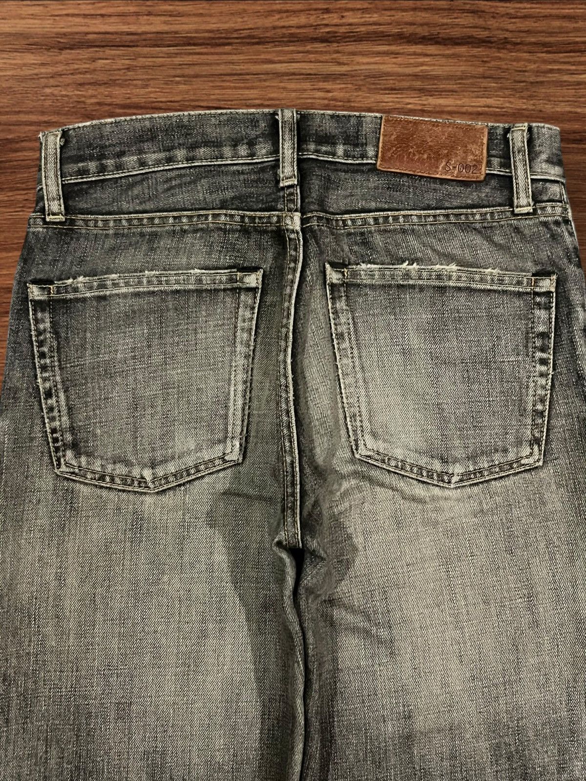 Japanese Brand × Jun Takahashi × Uniqlo Vintage Japanese Brand Uniqlo Rusty Grey Washed Frayed Jeans Size US 28 / EU 44 - 6 Thumbnail