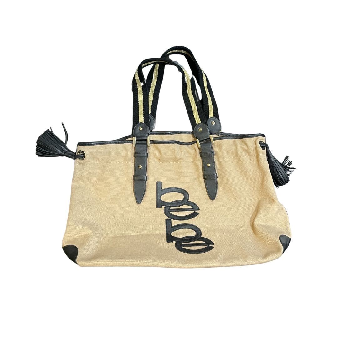 Bebe Hana Canvas Drawstring Tote Shoulder Bag Y2K Drawstring Size ONE SIZE - 2 Thumbnail