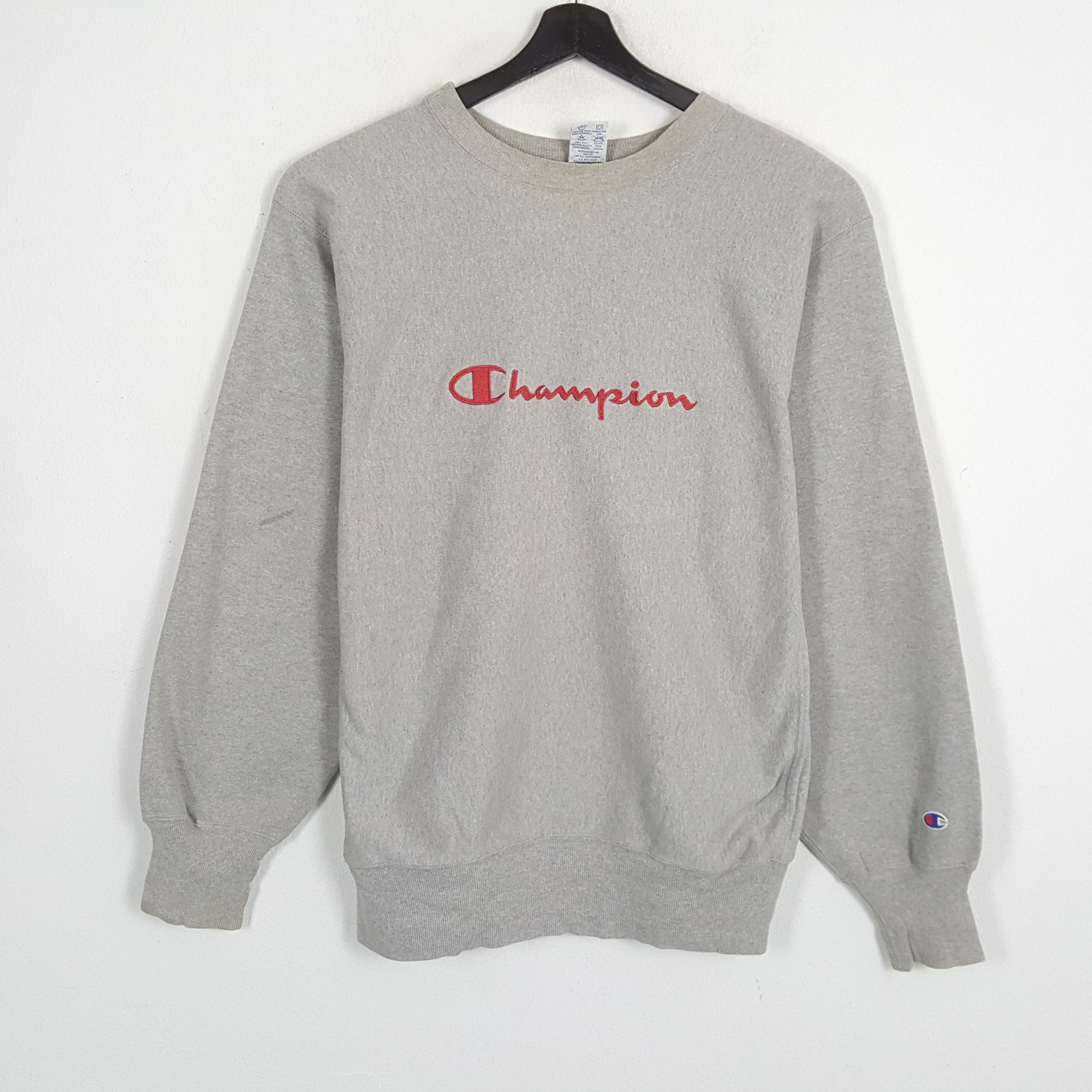 Champion × Vintage CHAMPION Center Spellout Design Streetwear Sweatshirt Size US L / EU 52-54 / 3 - 1 Thumbnail