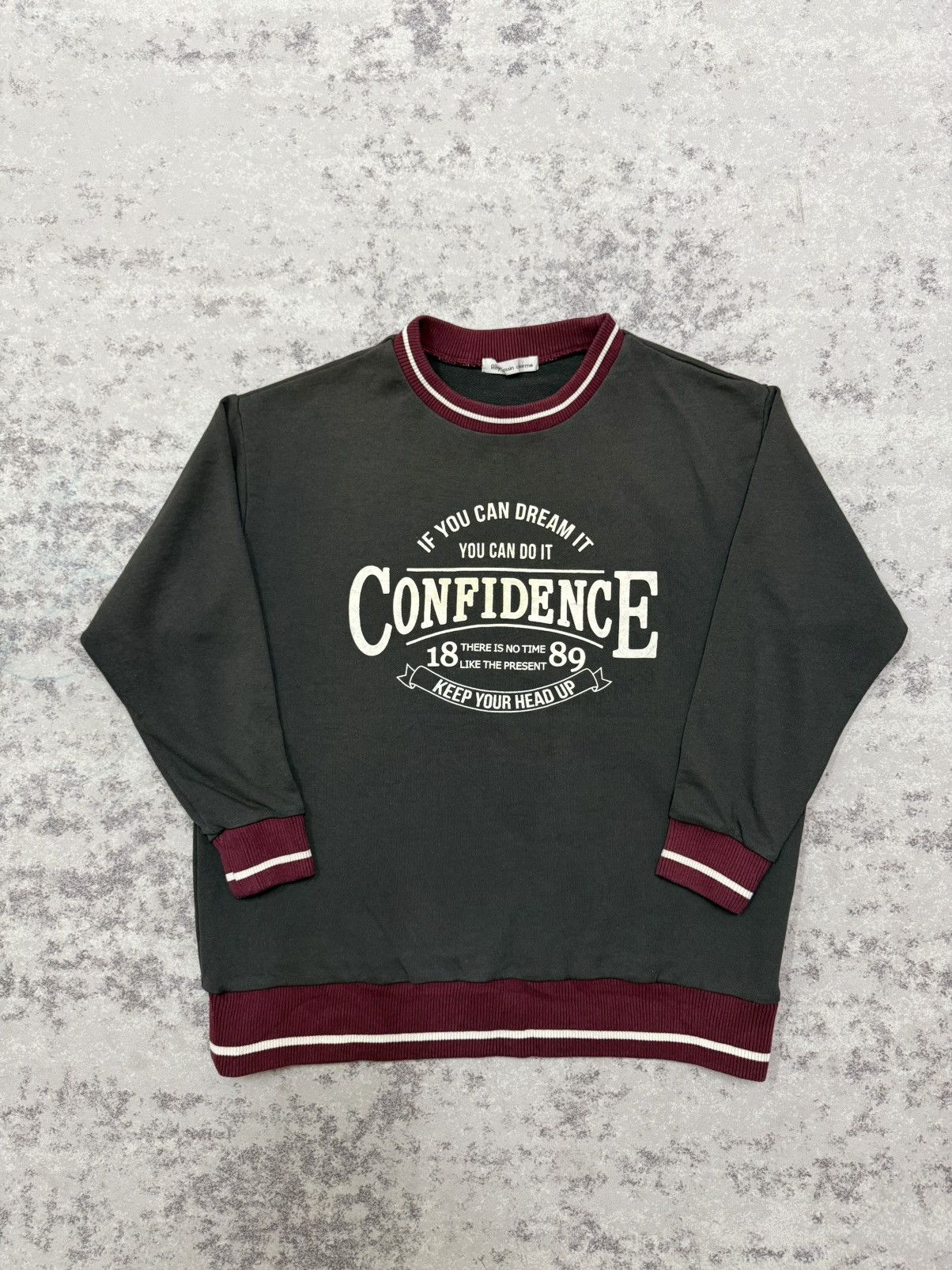 Vintage Vintage Confidence Brown Colar Sweatshirt Size US M / EU 48-50 / 2 - 3 Thumbnail