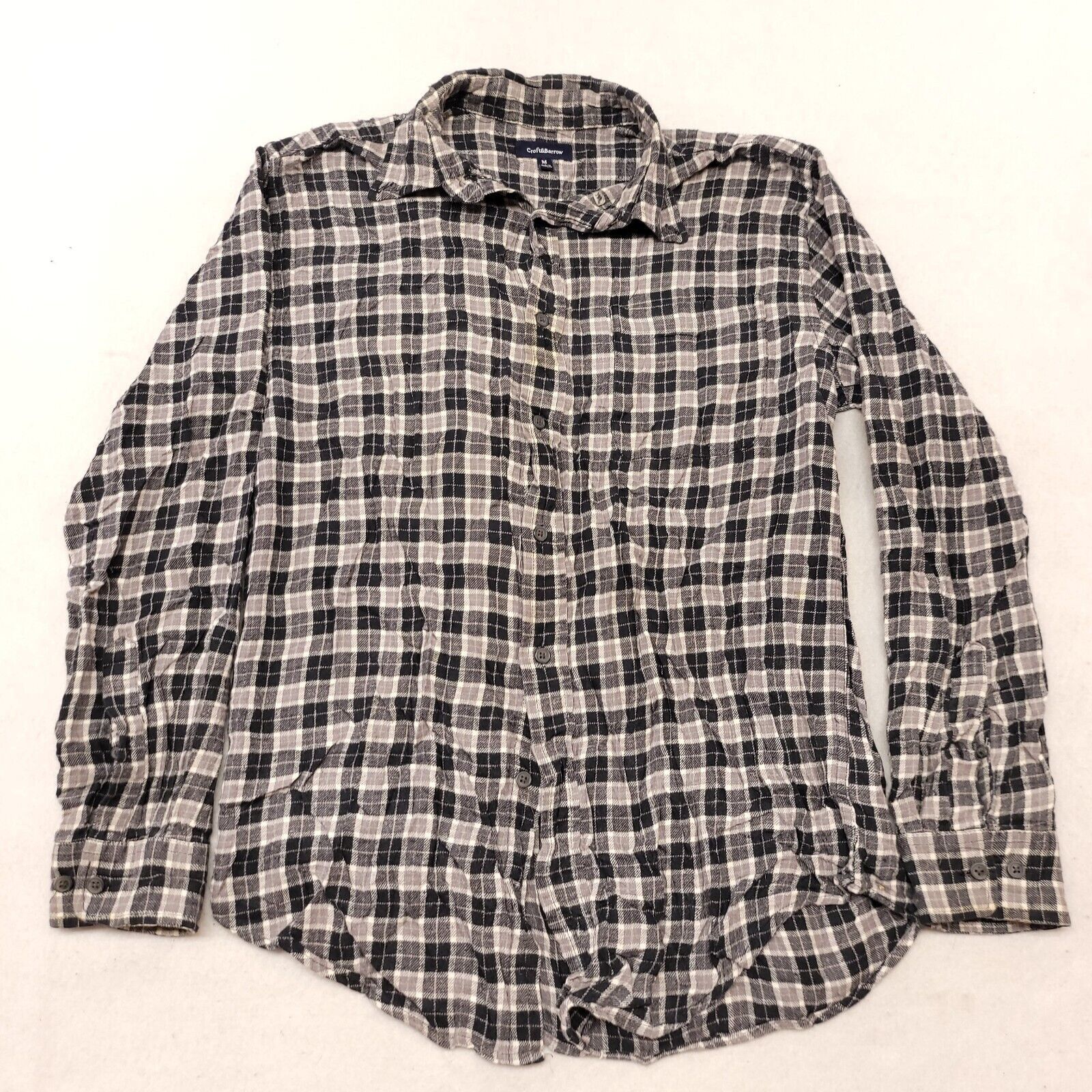 Croft & Barrow Croft & Barrow Tartan Flannel Shirt Mens Size Medium M Black Size US M / EU 48-50 / 2 - 2 Thumbnail