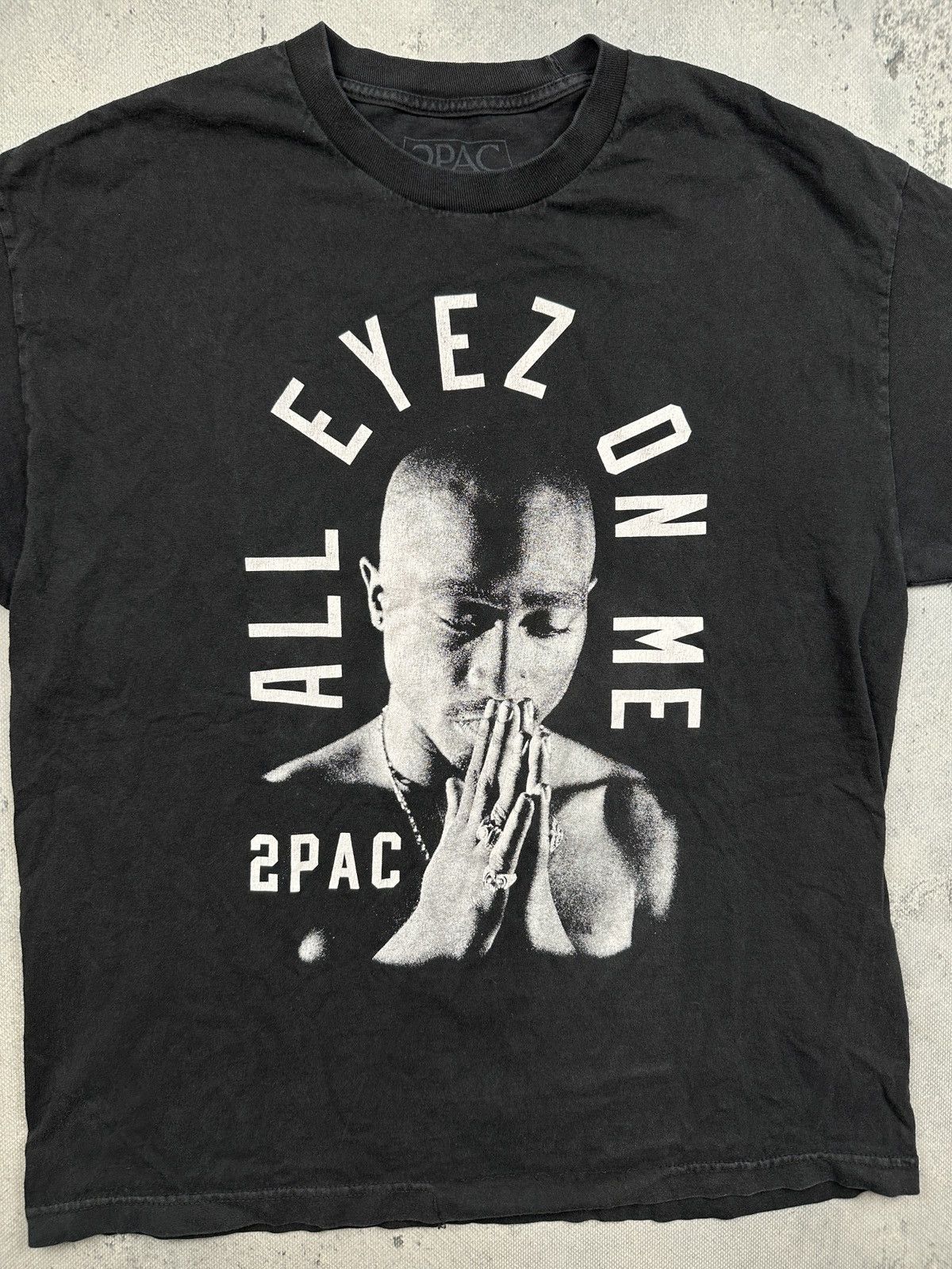 Band Tees 2Pac All Eyez On Me Graphic T Shirt Black Hip Hop Y2K Rap Size US XL / EU 56 / 4 - 7 Thumbnail