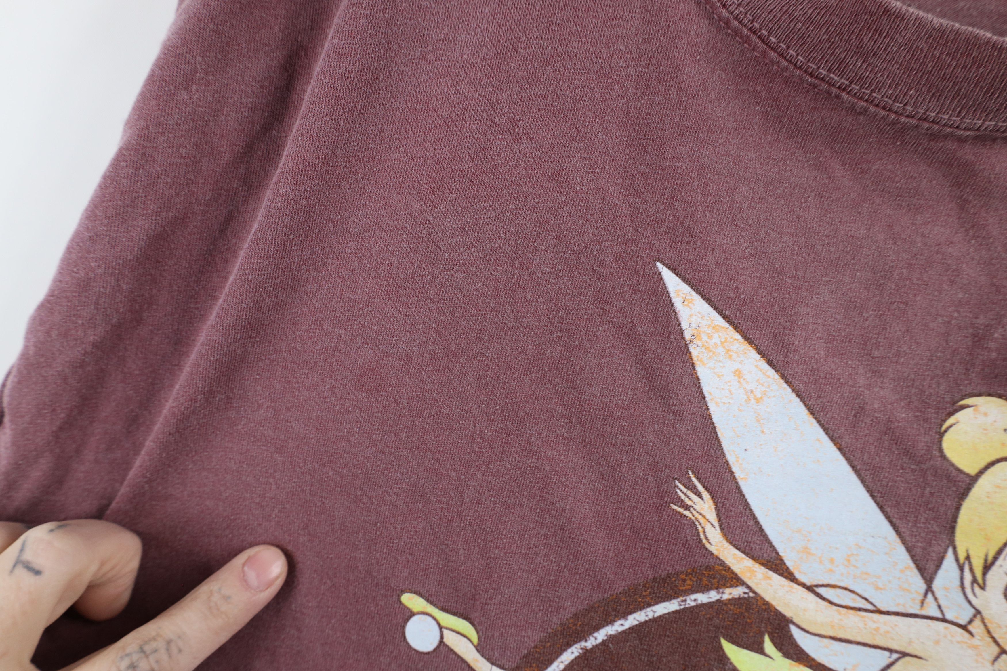 Disney × Vintage Vintage 90s Walt Disney World Tinker Bell Stonewash T-Shirt Size US L / EU 52-54 / 3 - 5 Thumbnail